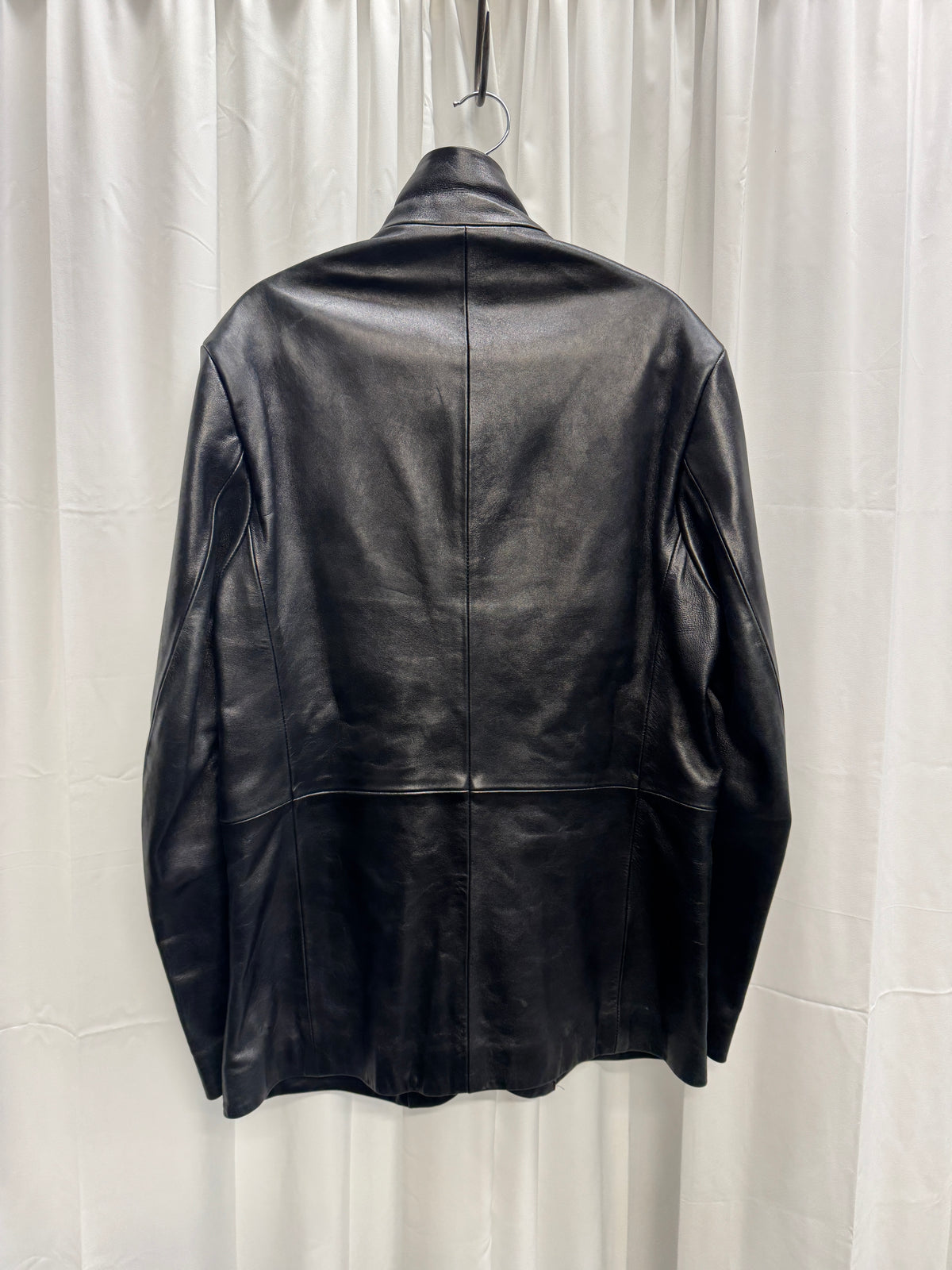 Masaki Matsushima Homme c.1999 Structured Leather Blazer Jacket