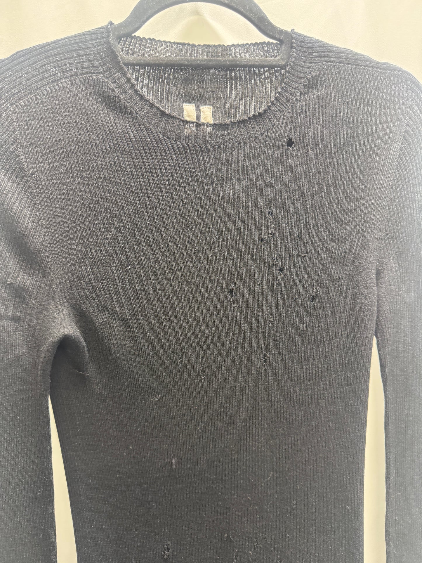 rick owens aw18 sisyphus rib knit longsleeve