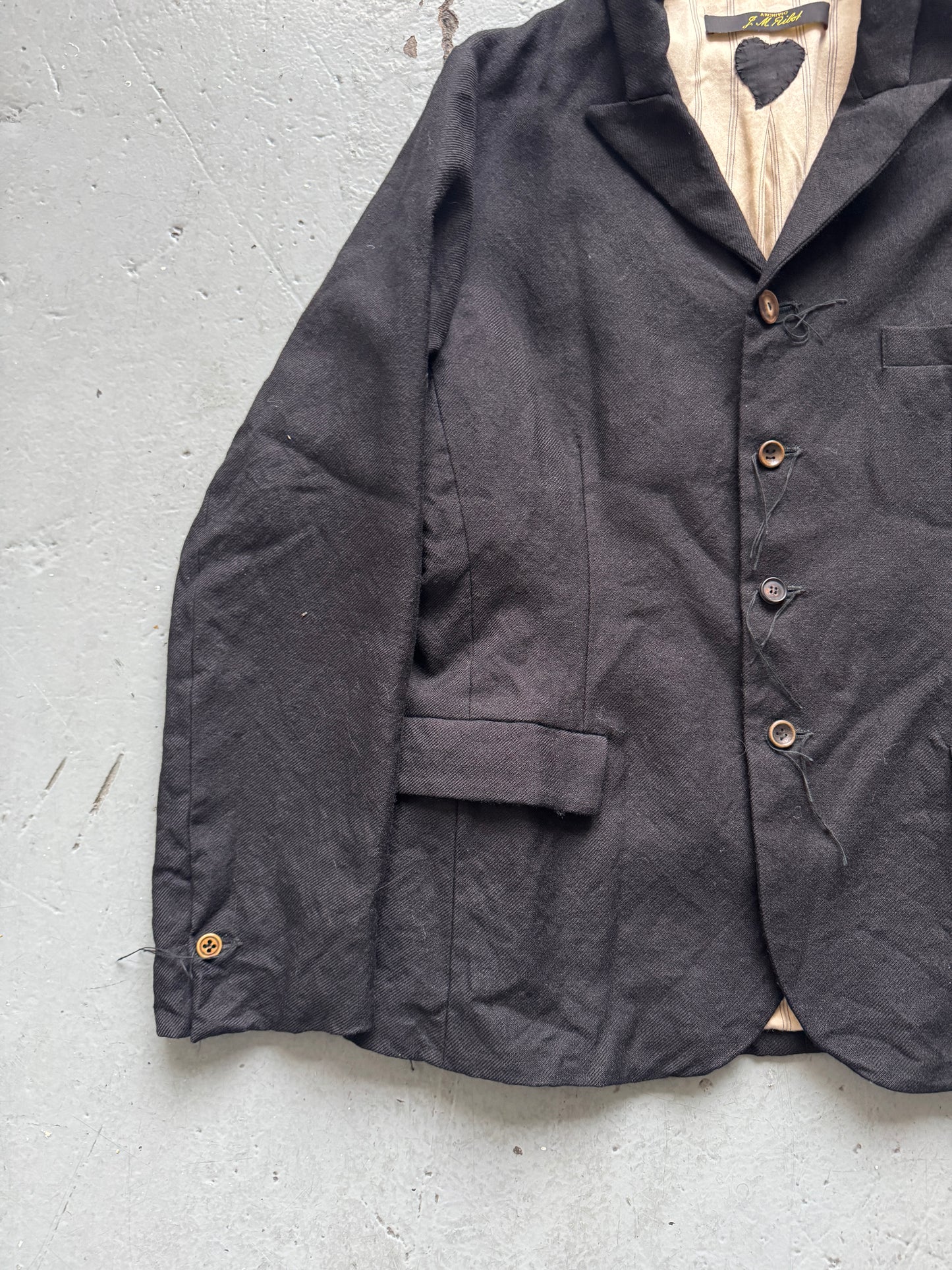jm archivio ribot wool tassel blazer M