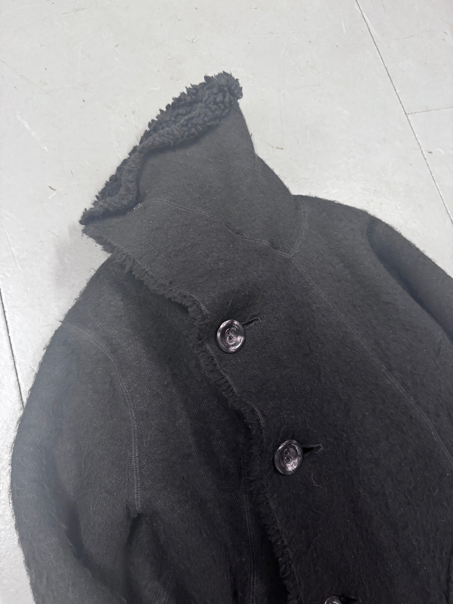 Nude Masahiko Maruyama Thick Fleece Asymmetric Coat