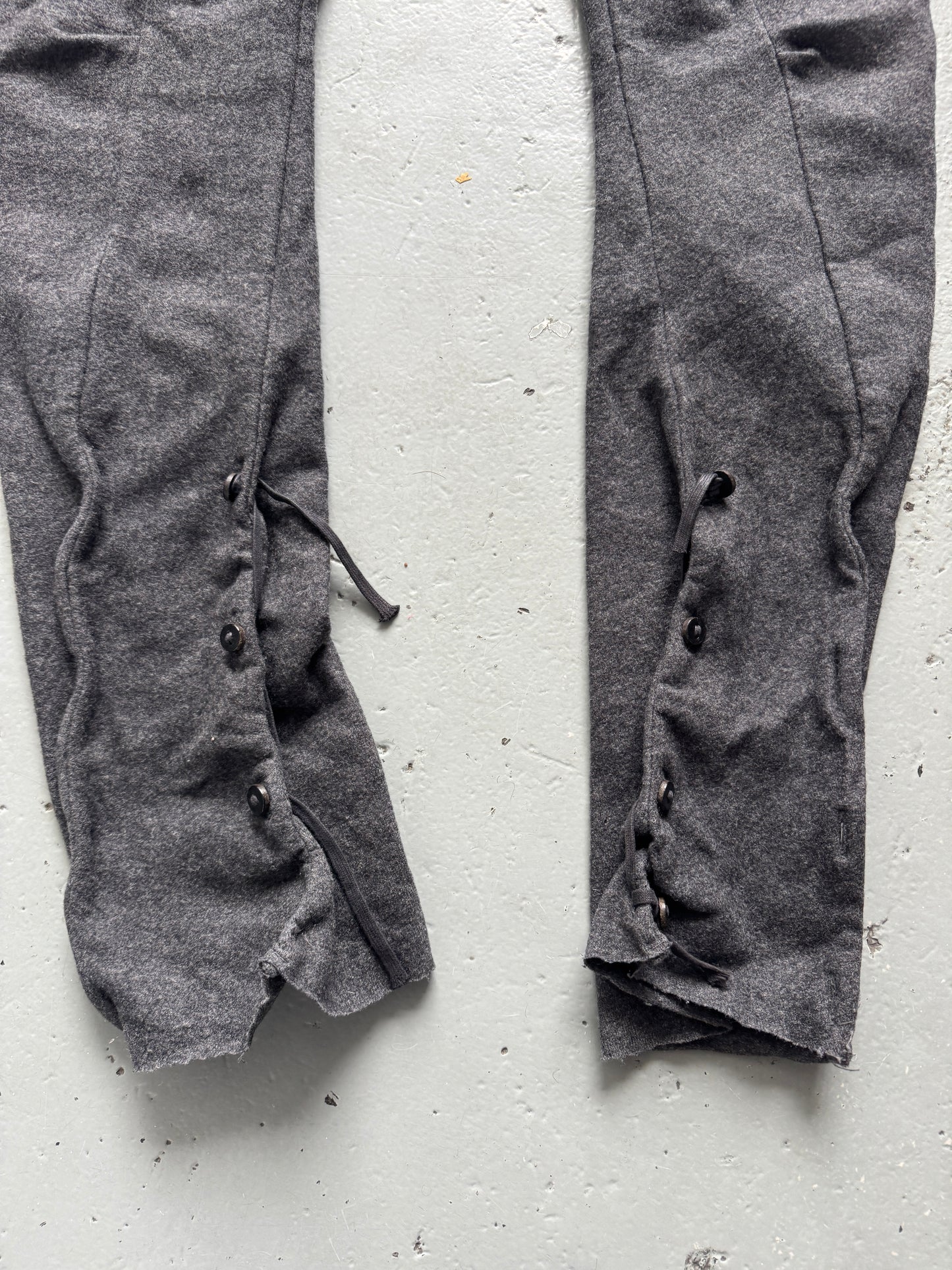 boris bidjan saberi wool button leg trouser