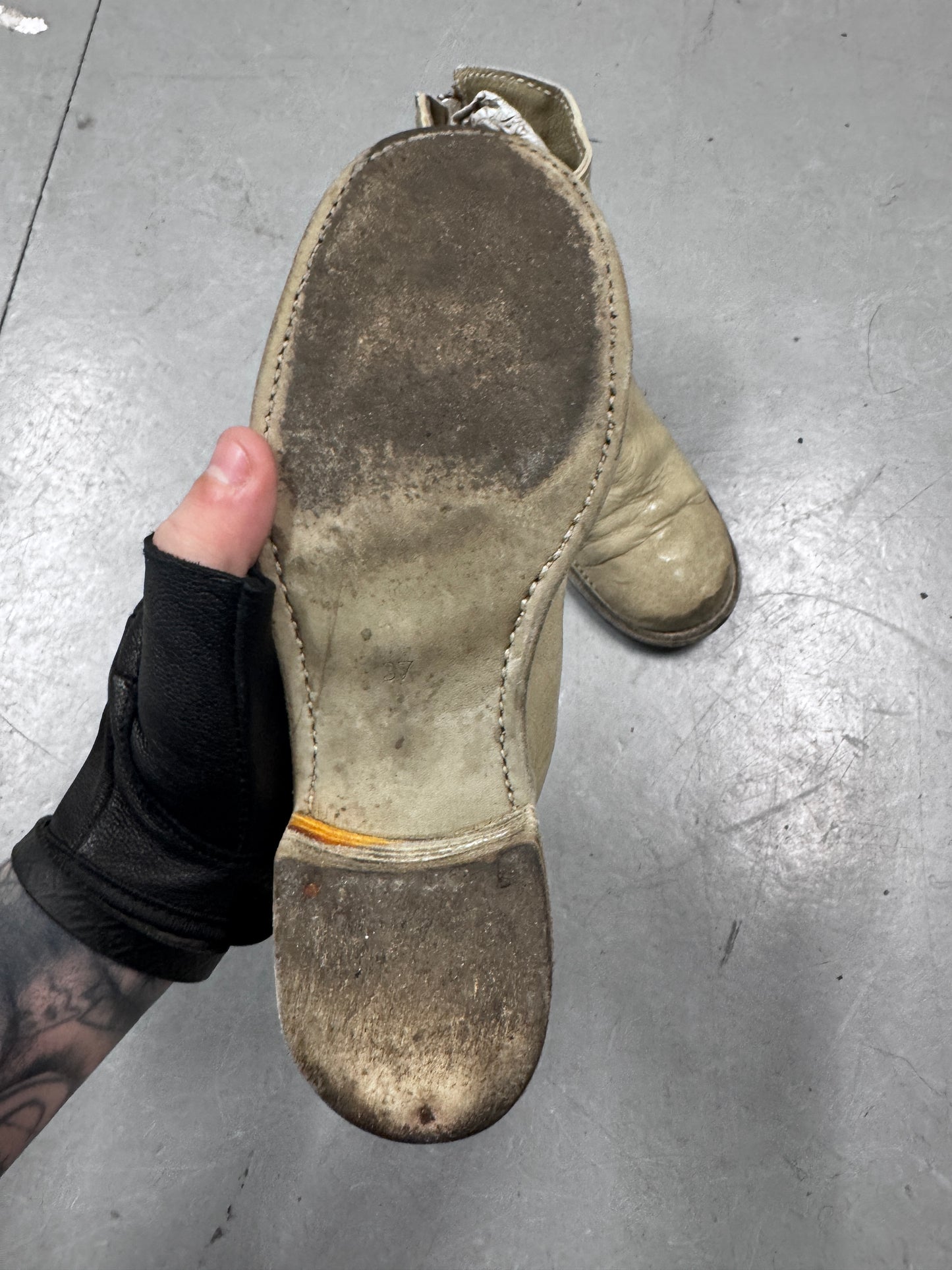 Guidi Mid Grey Backzip Boots