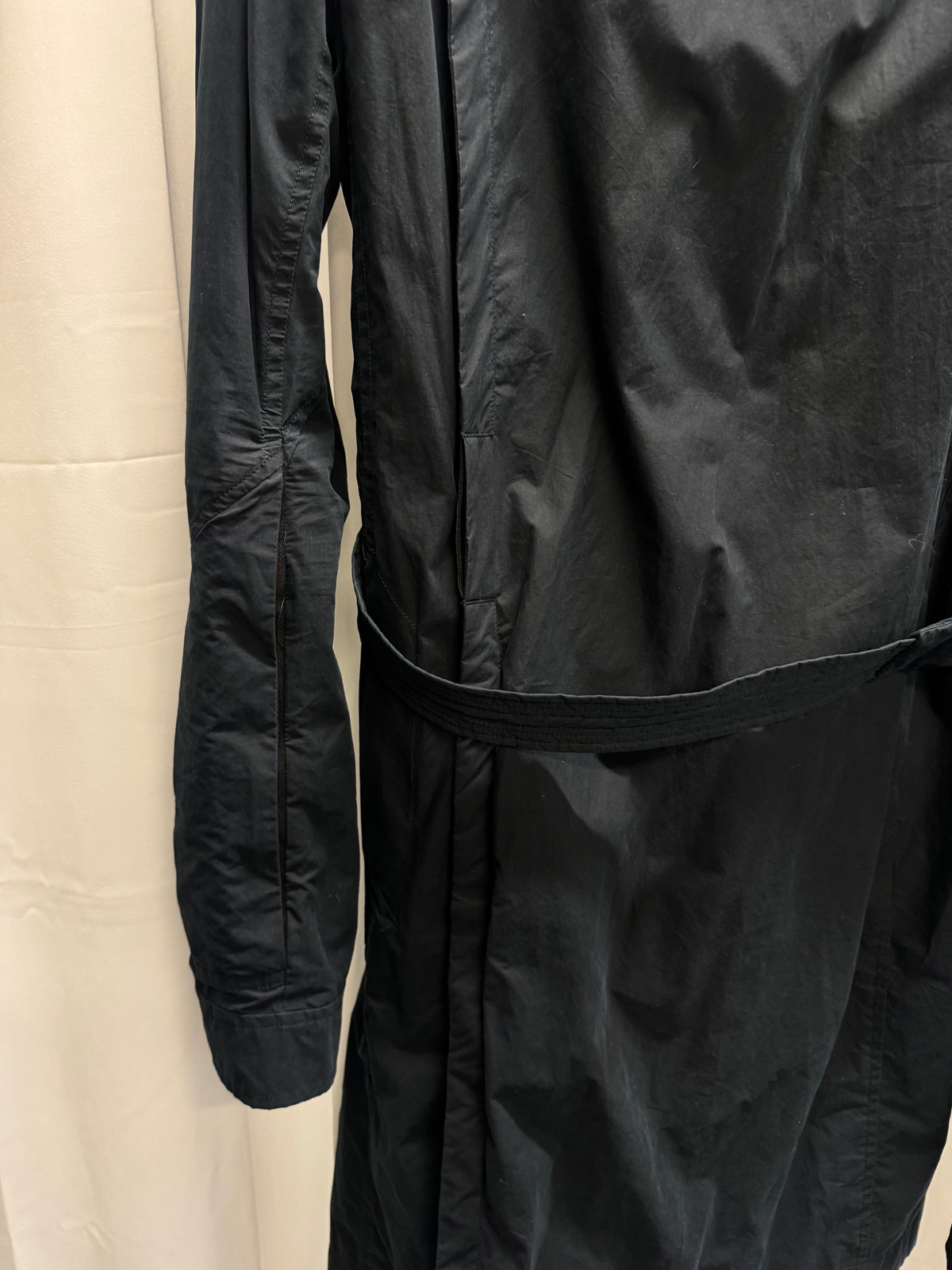 Rick Owens AW09 Crust Belted Cross-Front Sleeve Zip Coat