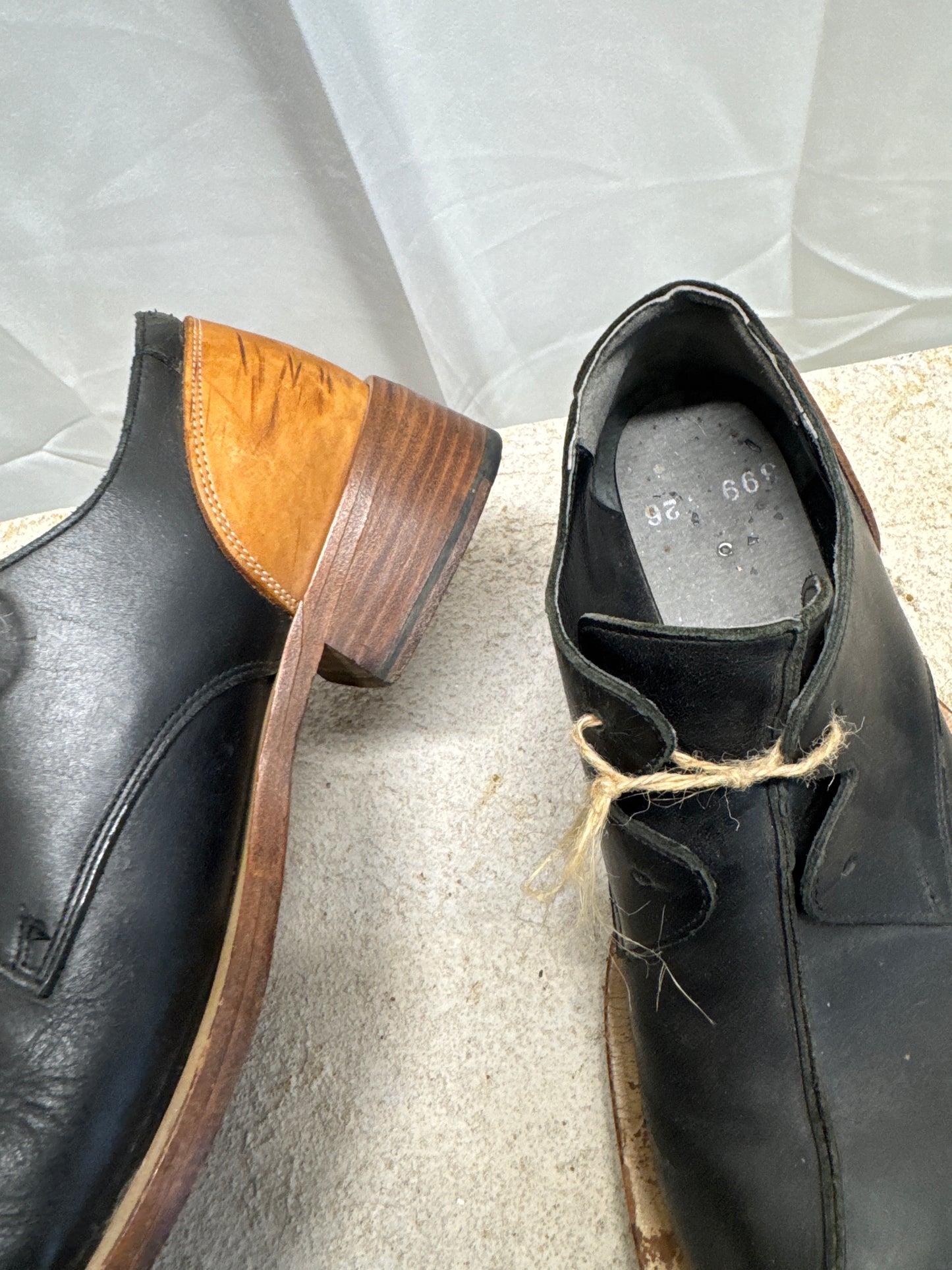 koji kuga extended wooden sole derby