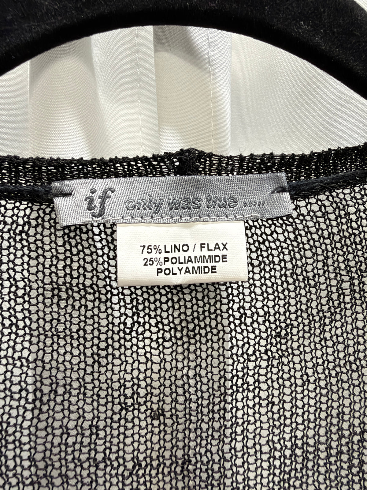 if only was true, Yohan Serfaty, cross front linen knit top / dress (S)