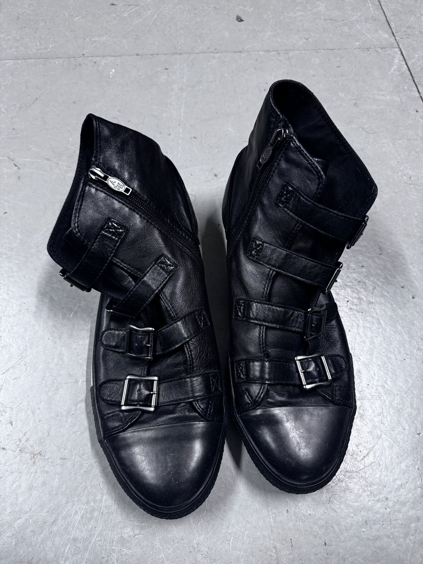 ASH Buckle Leather Converse Sneaker UK10