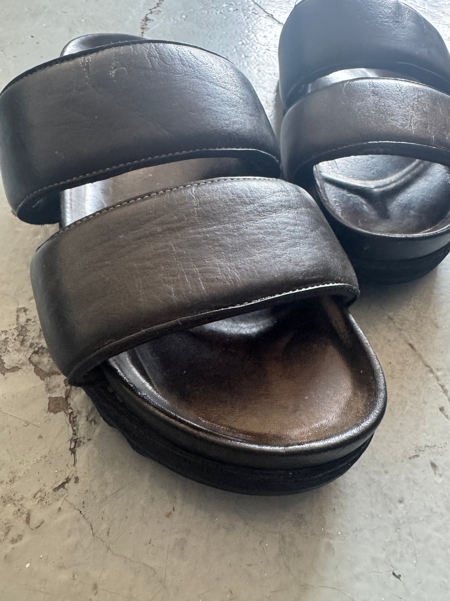 guidi padded horse leather mule / sandal 43