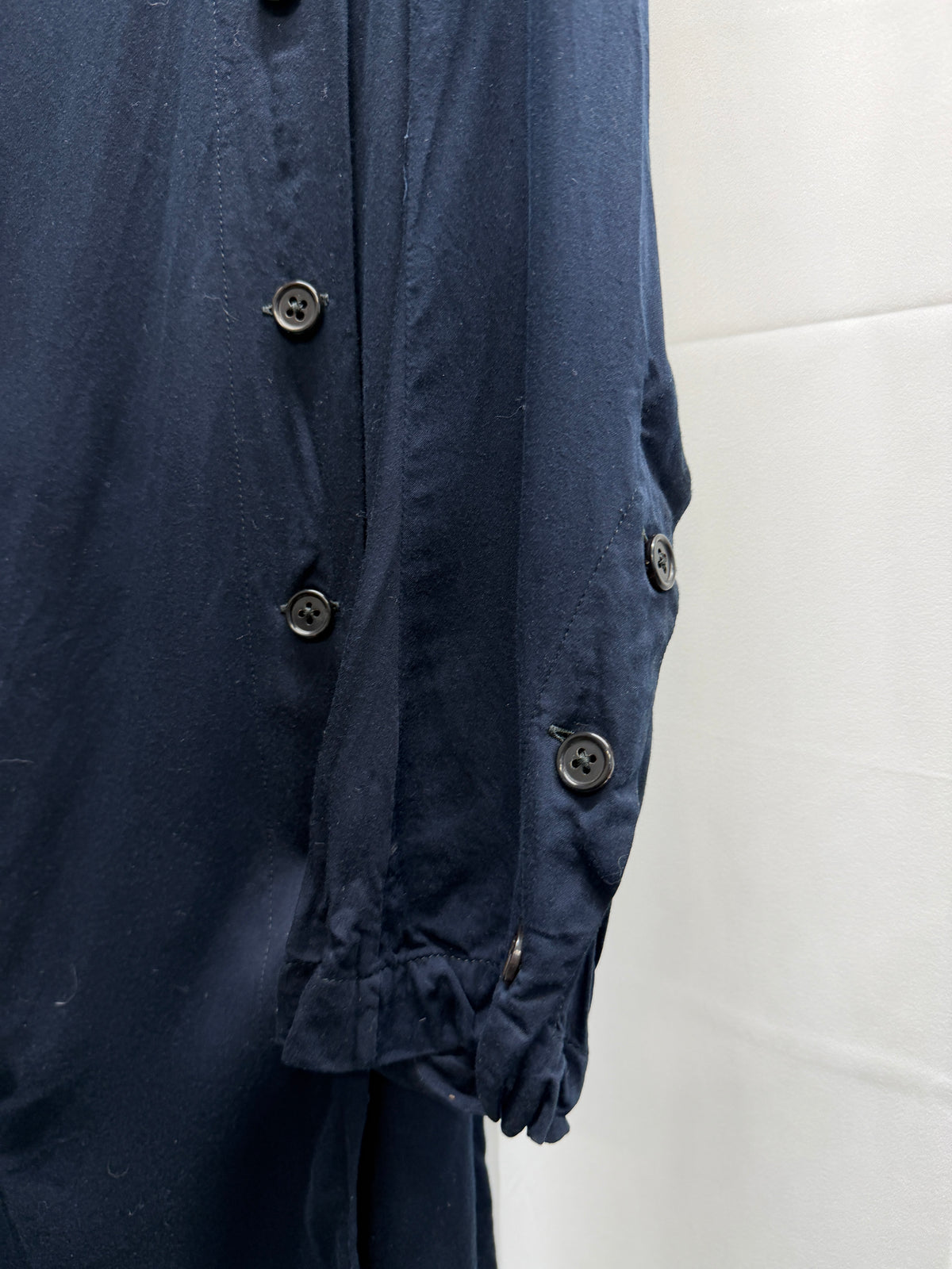 Ann Demeulemeester c. 2000 Double Layer Fencing Buttoned Lightweight Jacket