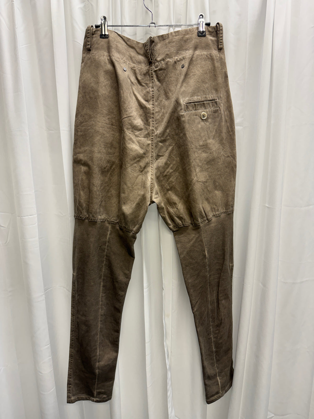 Damir Doma c.2010 Object Dye Knit Insert Pleated Jodhpur Trouser