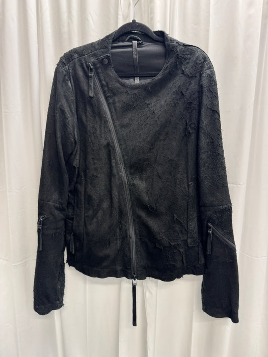 Barbara í Gongini Reverse Sheepskin Asymmetrical Leather Jacket
