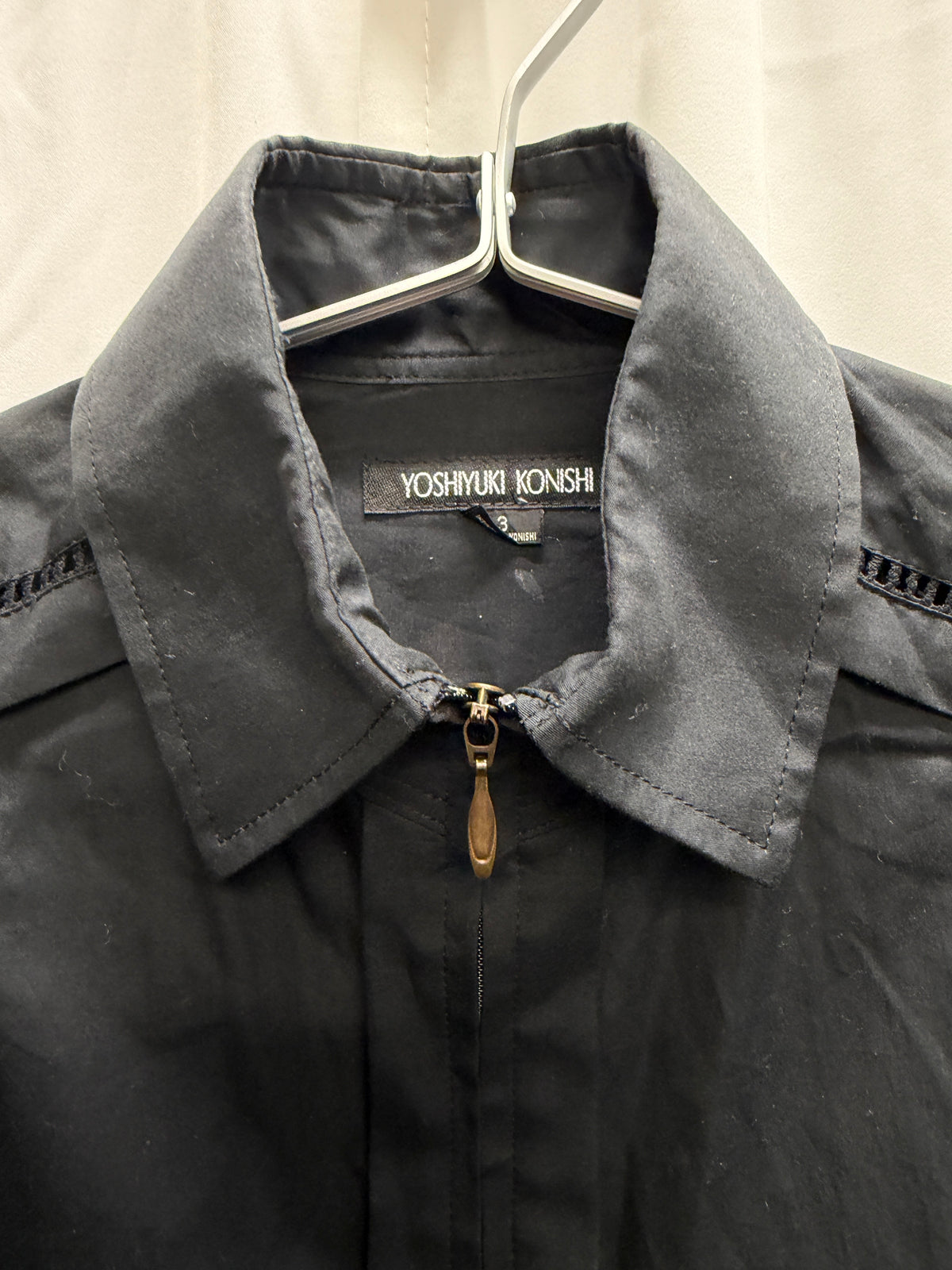 Yoshiyuki Konishi Ladder-Seam Hidden-Placket Zip Shirt (48)