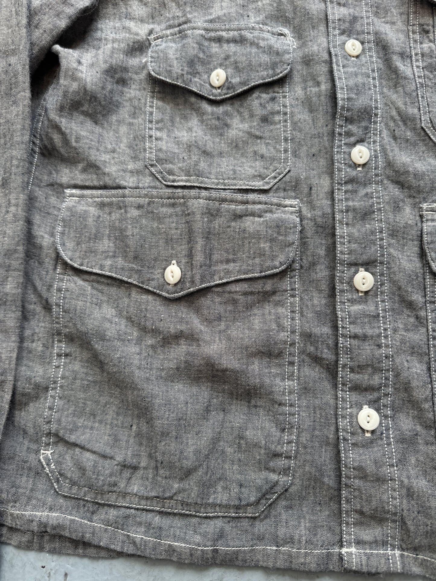 all saints spitalfield wire collar multi pocket shirt