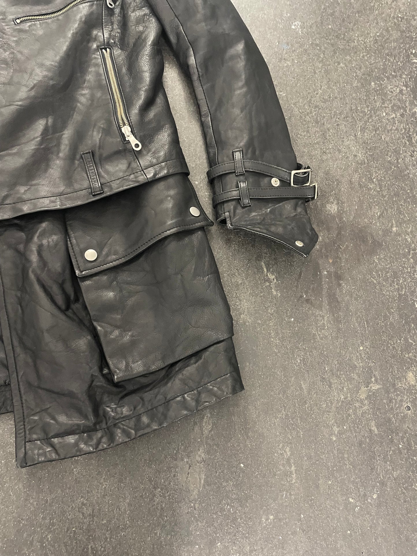 Yasuyuki Ishii High Neck Leather Jacket