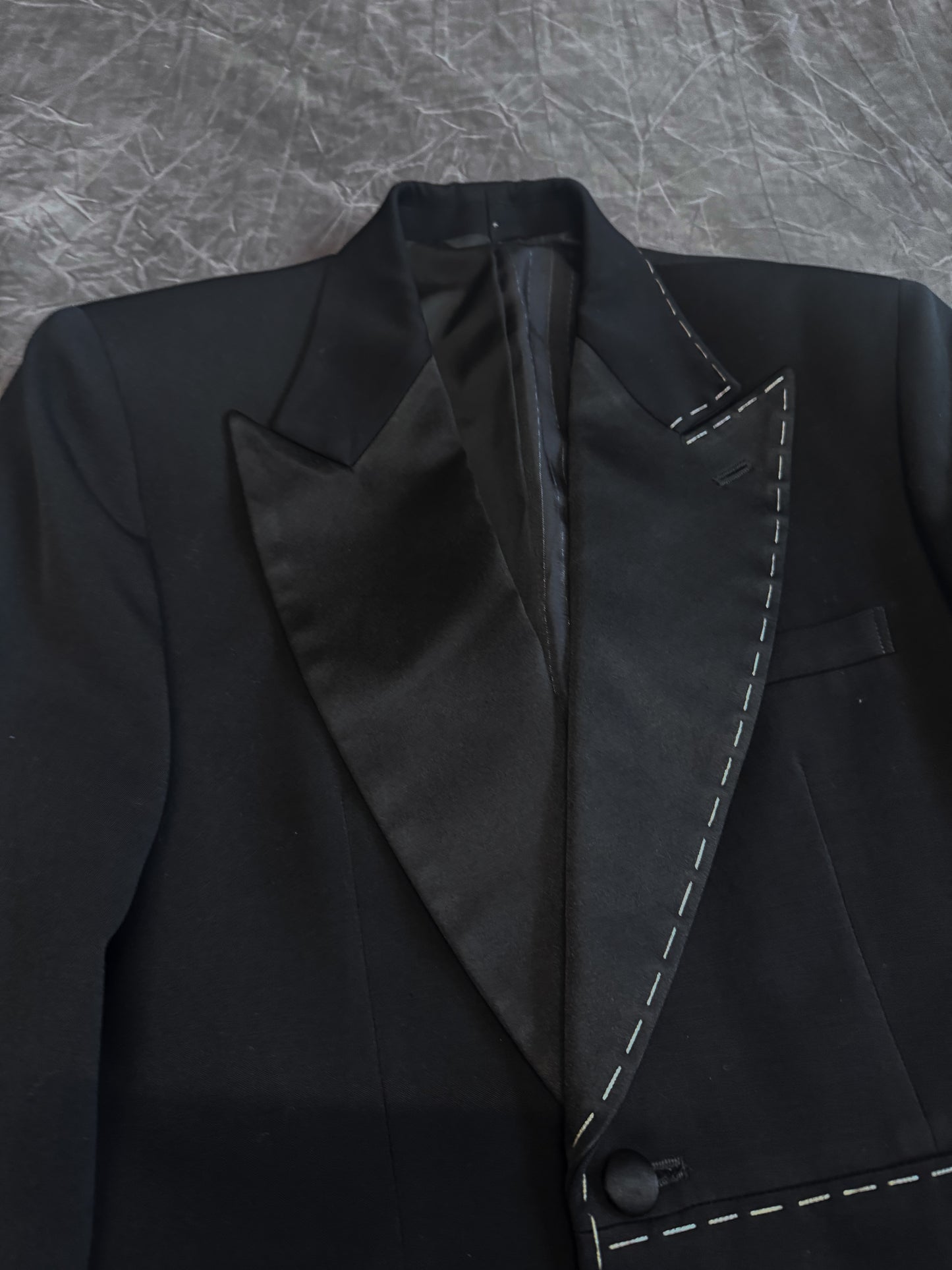 Masaki Matsushima Homme Asymmetric Hand Stitch Blazer