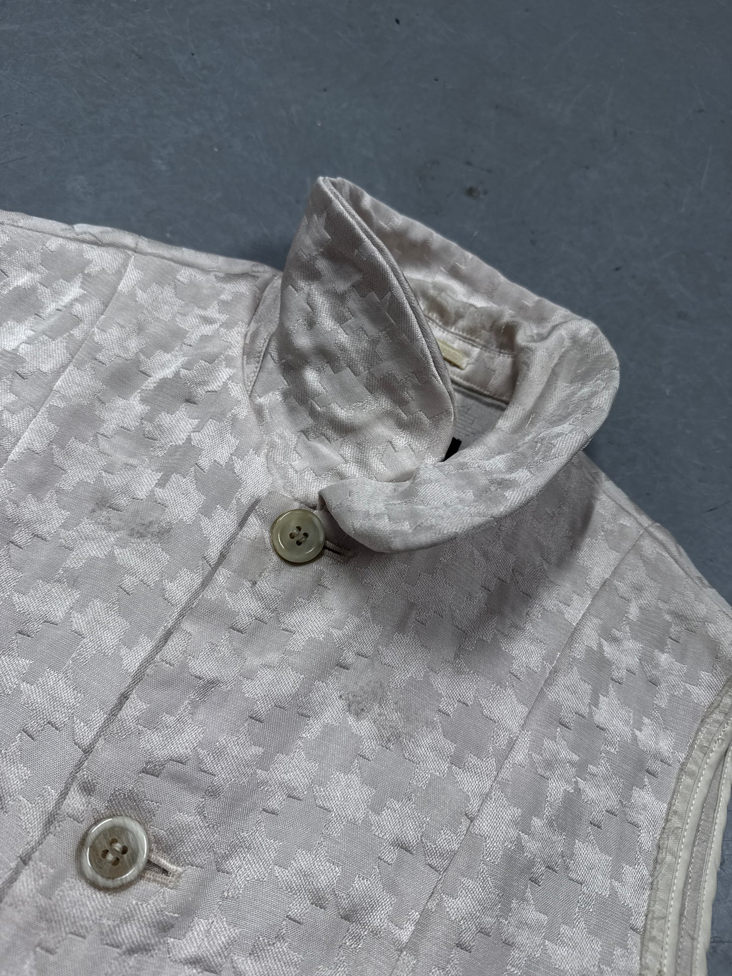 Comme Des Garçons Tricot Pearl Houndstooth Vest