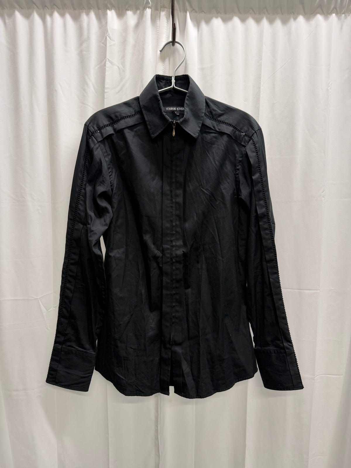 Yoshiyuki Konishi Ladder-Seam Hidden-Placket Zip Shirt (48)