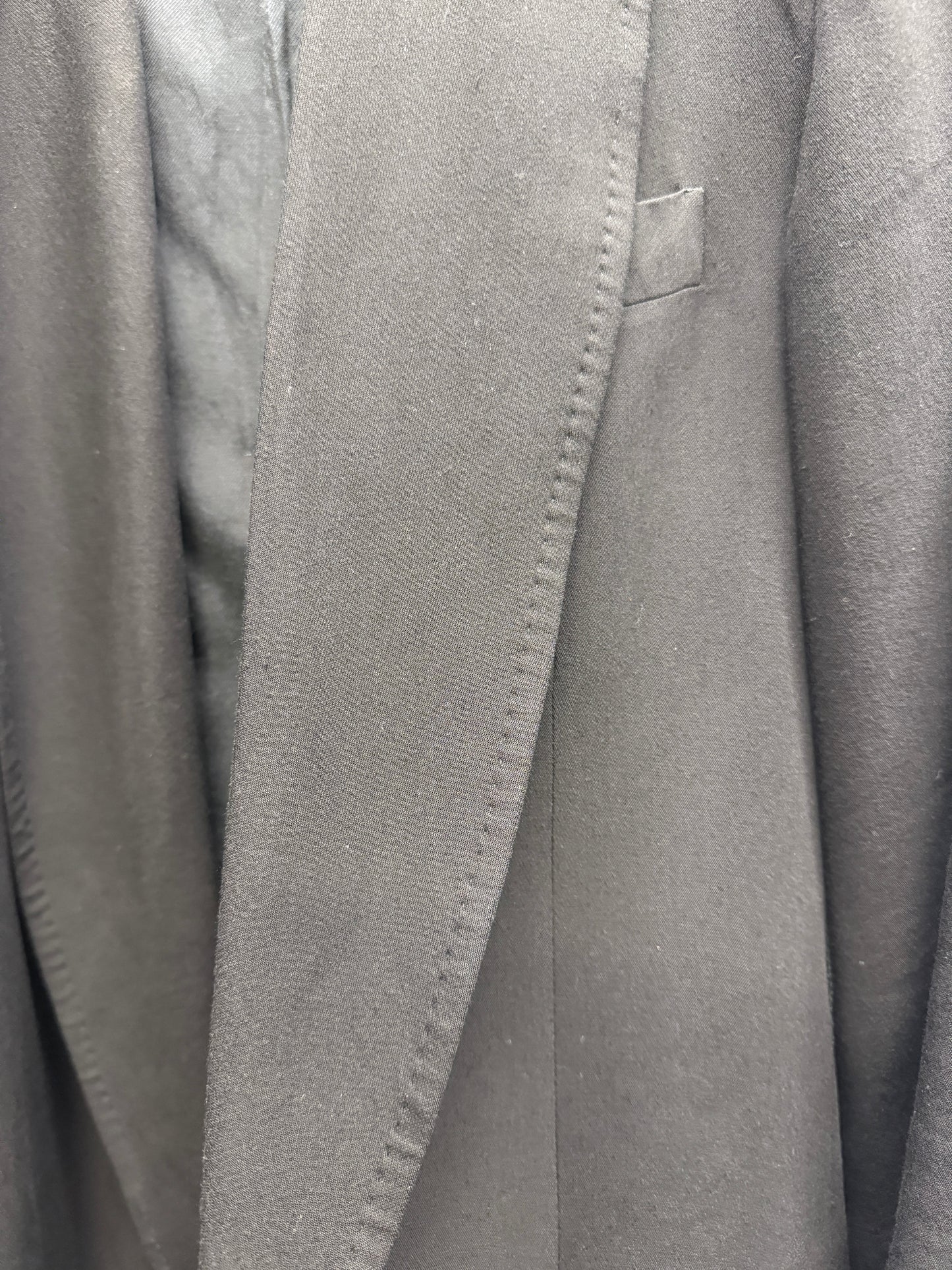 ann demeulemeester open front deep lapel coat