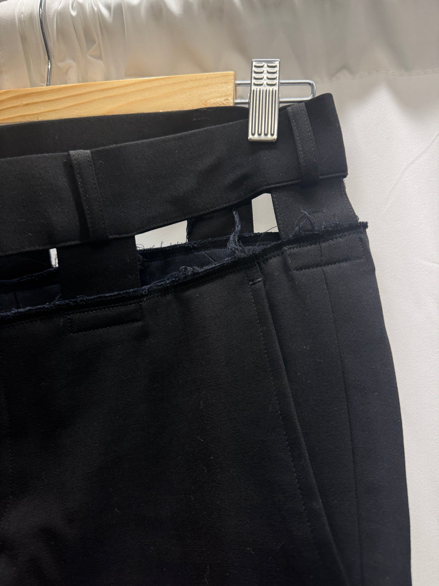 comme des garcons homme plus cage waistband suit trouser