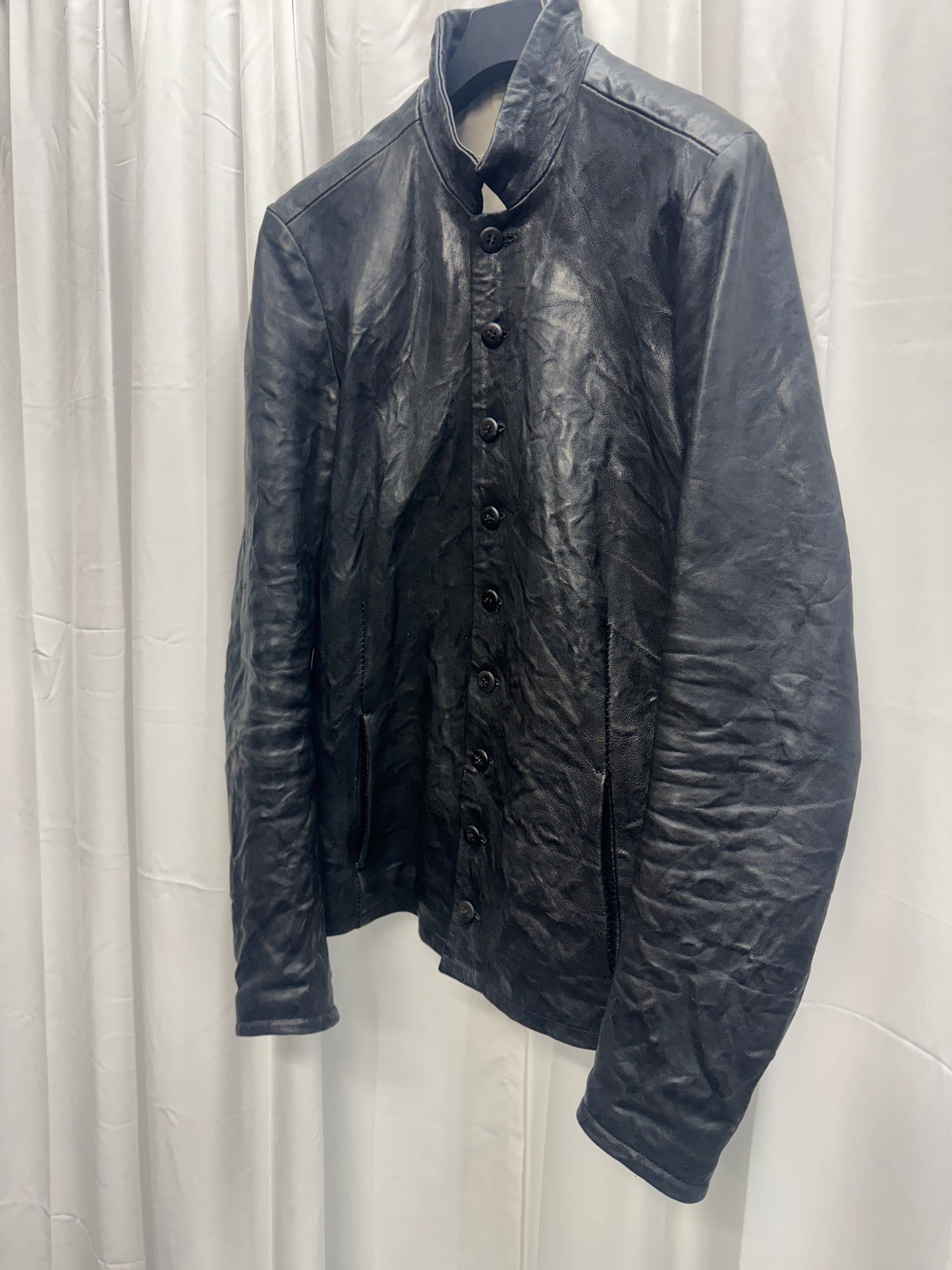 Poeme Bohemien AW12 Leather Victorian Buttoned Jacket