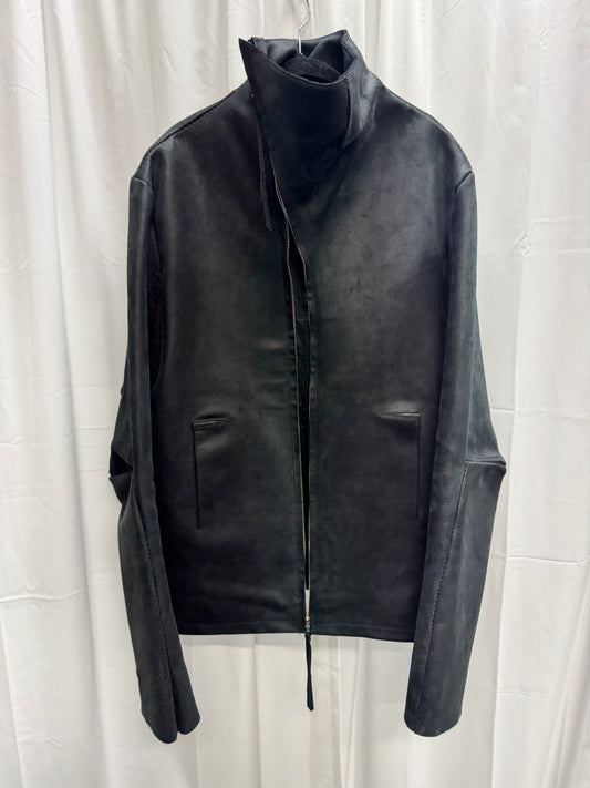 Obscur AW12 Sculpted Leather Point Jacket