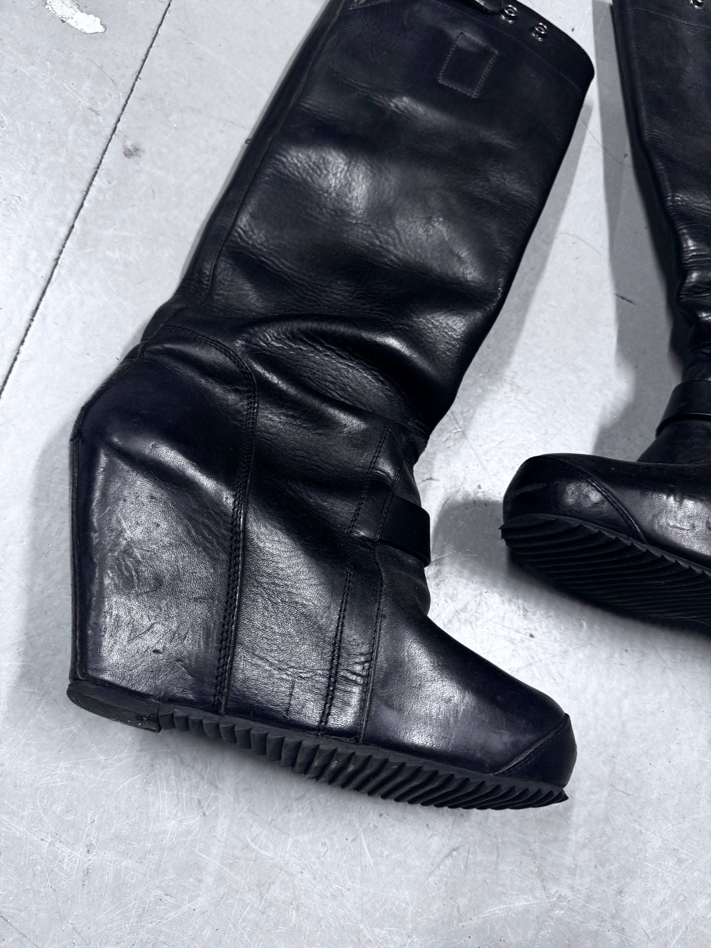 Rick Owens Thick Leather Monster Wedge