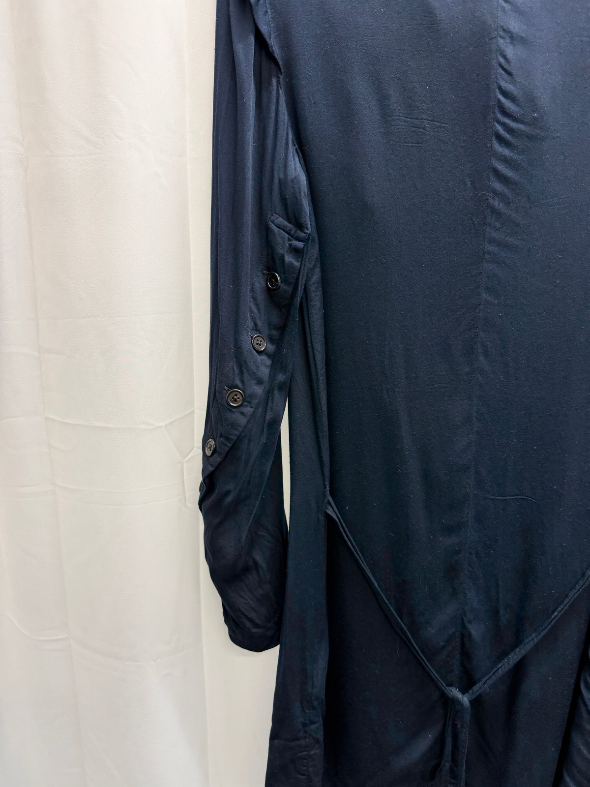 Ann Demeulemeester c. 2000 Double Layer Fencing Buttoned Lightweight Jacket