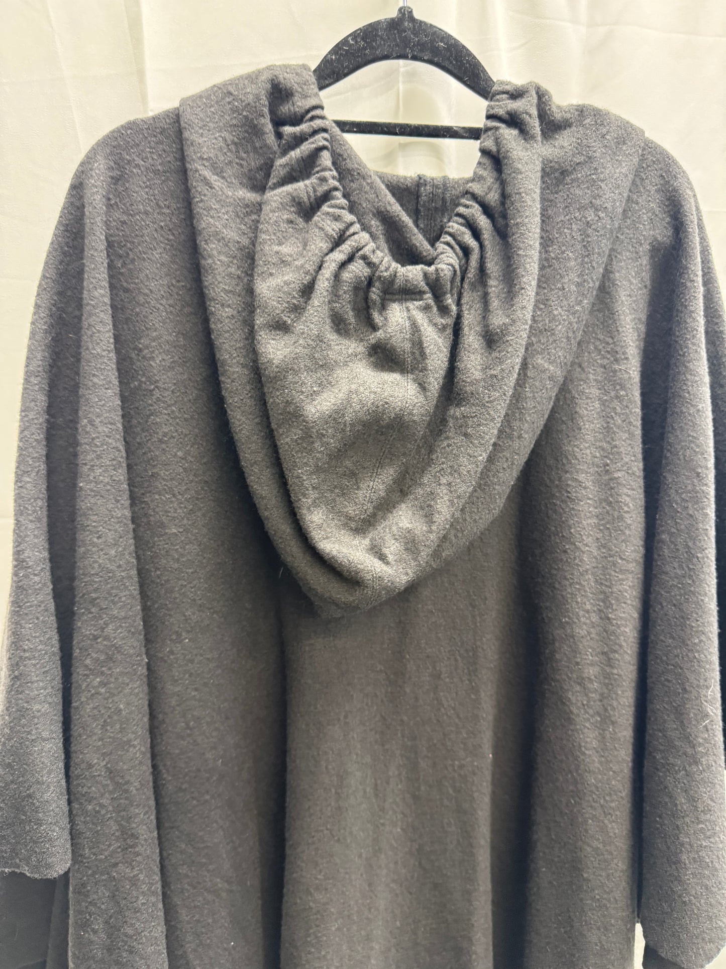 LGB knit poncho hoodie