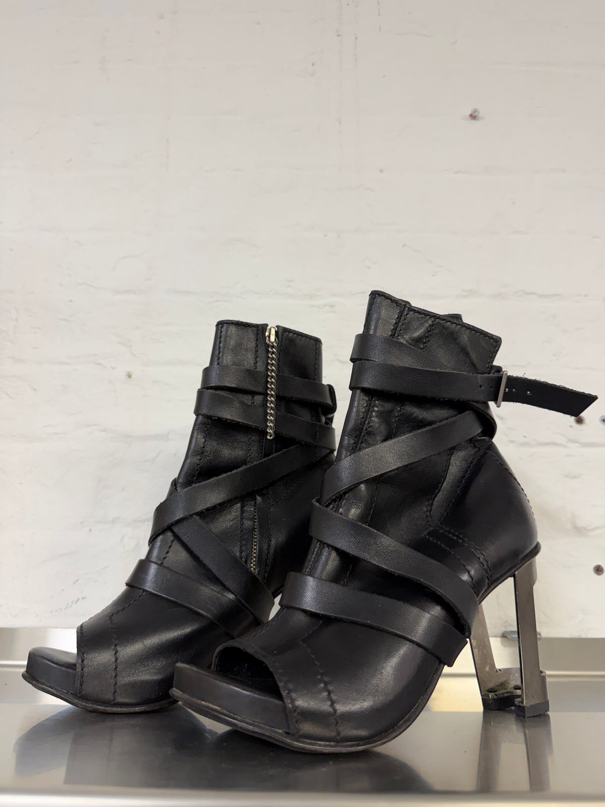 Dirk Bikkembergs SS98 Metal Heel Leather Boots 39