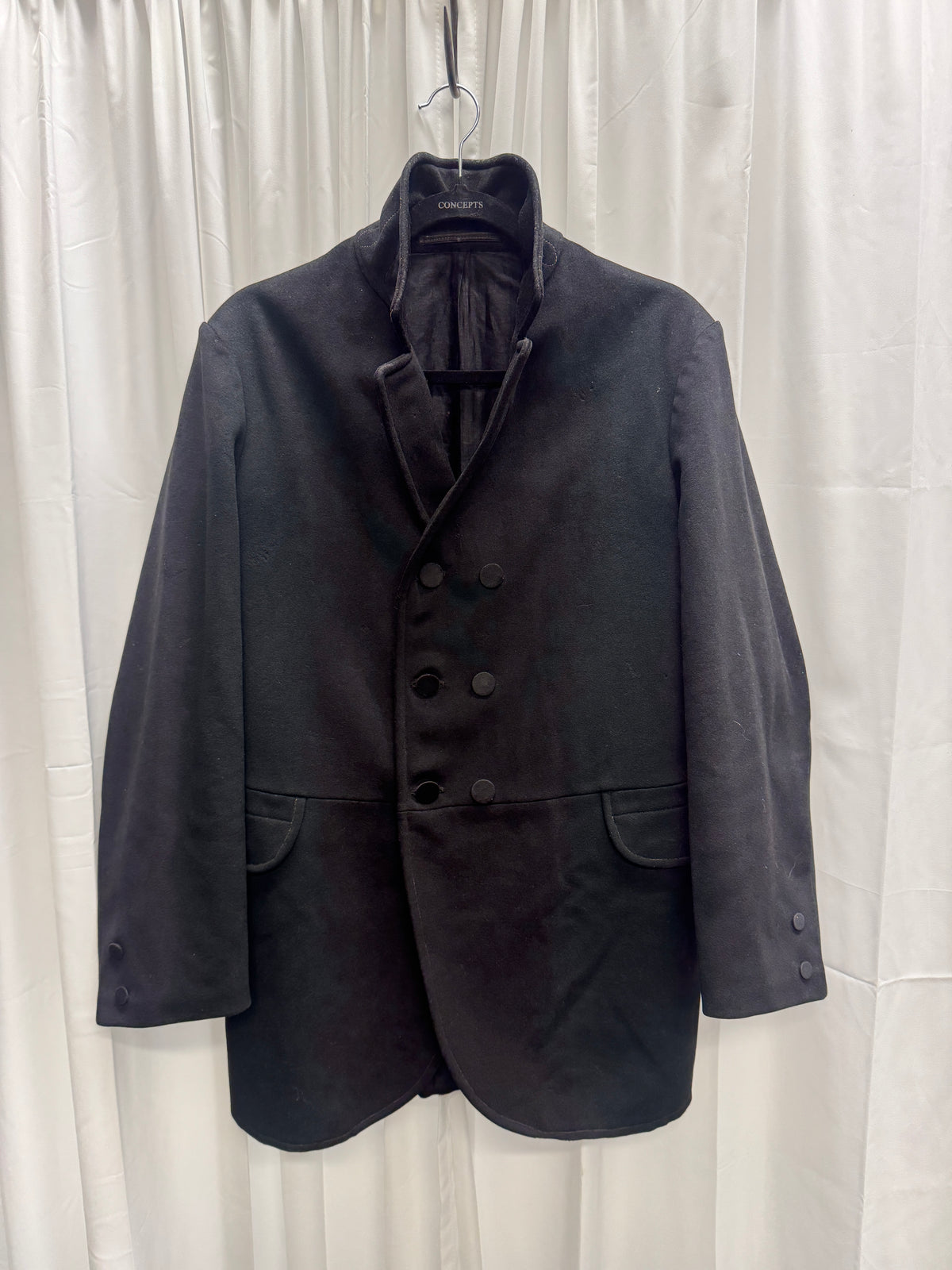 Antique Victorian Era 6 Button Tailored Wool Frock Jacket