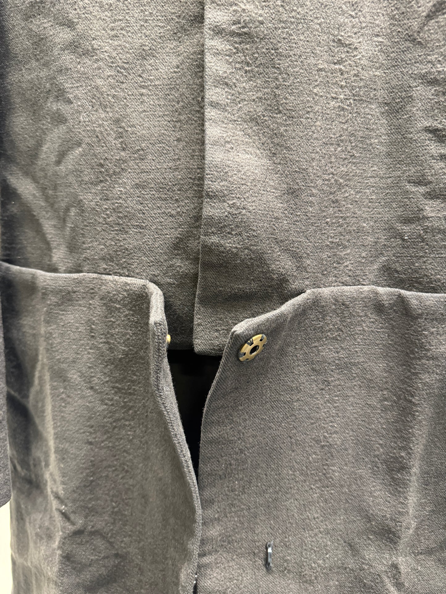 s/stere thick cashmere blend wing collar split coat