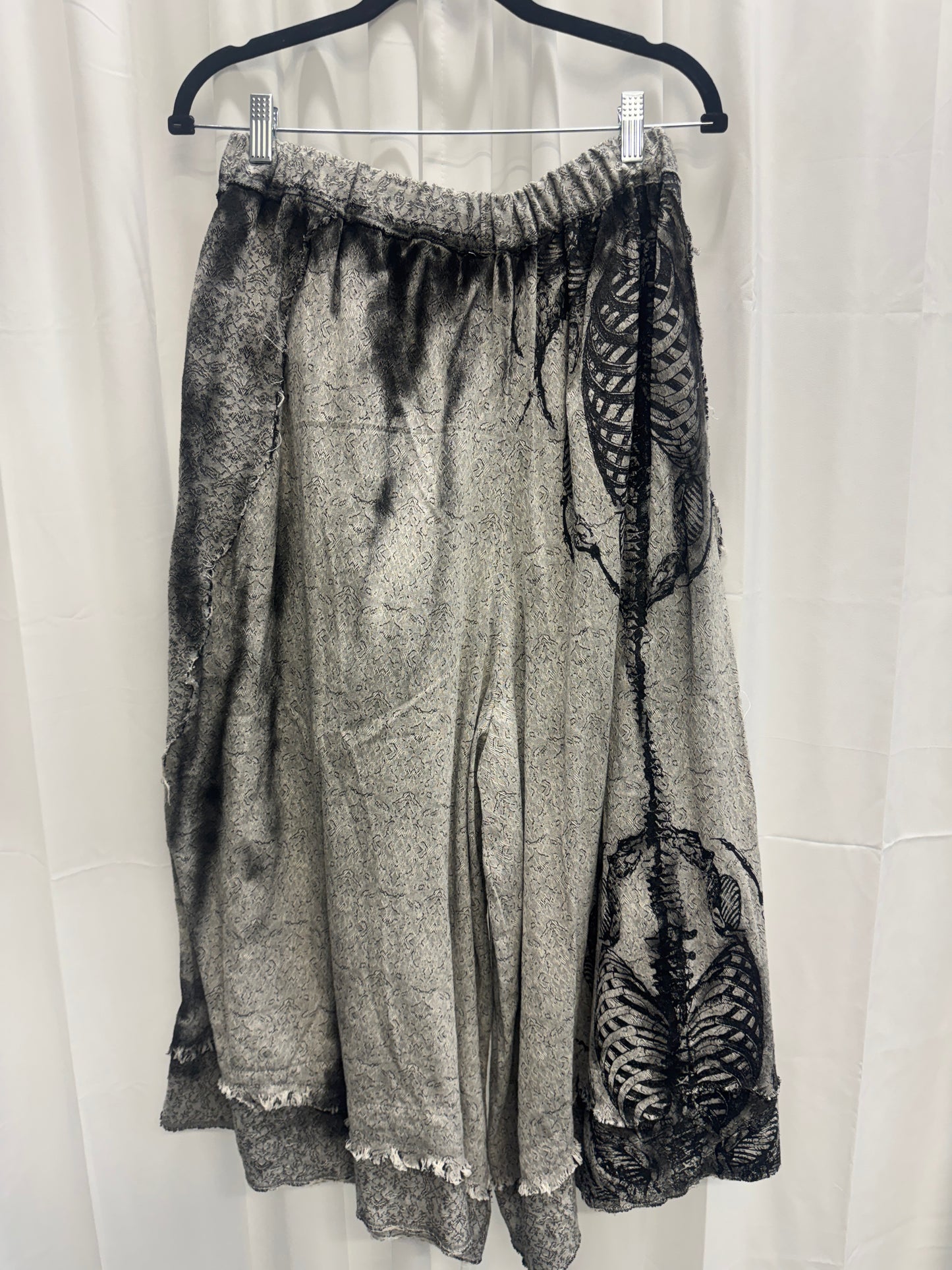 TT Shohei Takamiya Leather + Cotton skeleton layered trousers