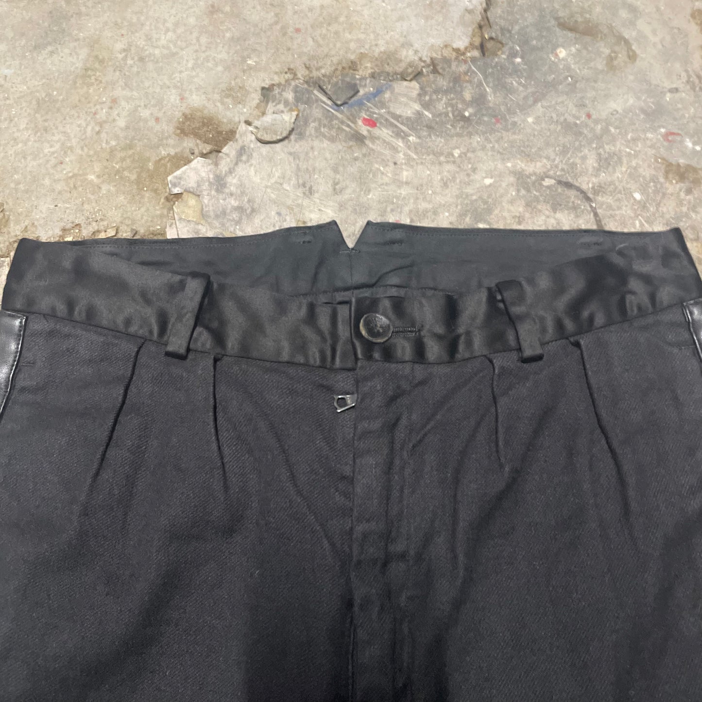 Isamu Katayama Backlash Linen/Leather Shorts