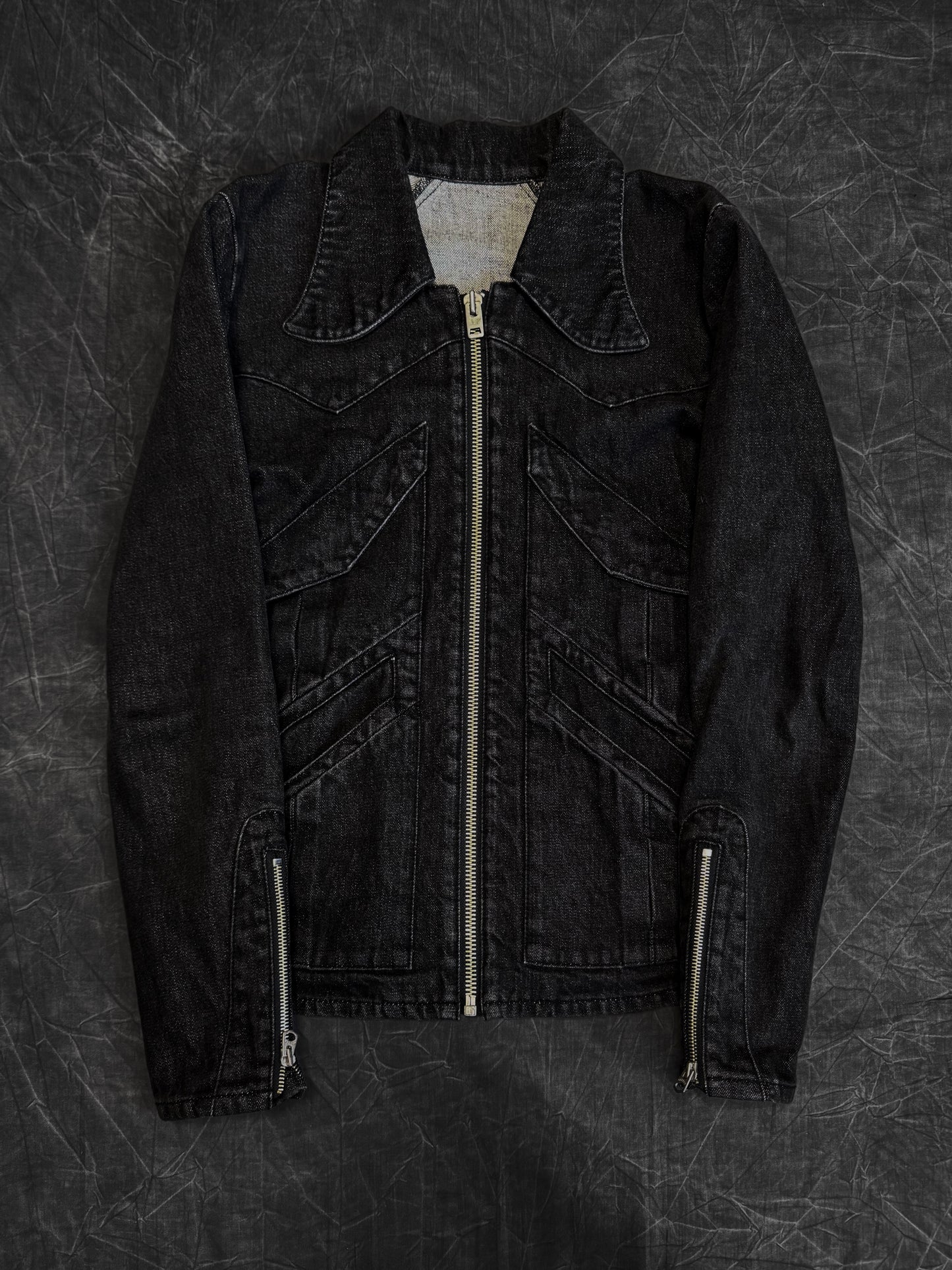 Toxica Curve Collar Denim Jacket