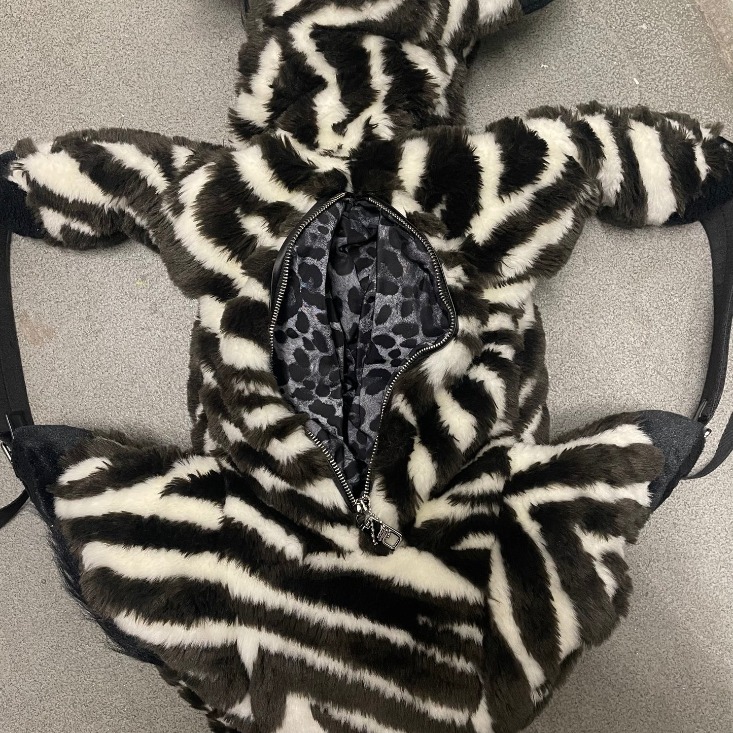 Dolce & Gabbana AW17 Faux Fur + Leather Zebra Plush Bag