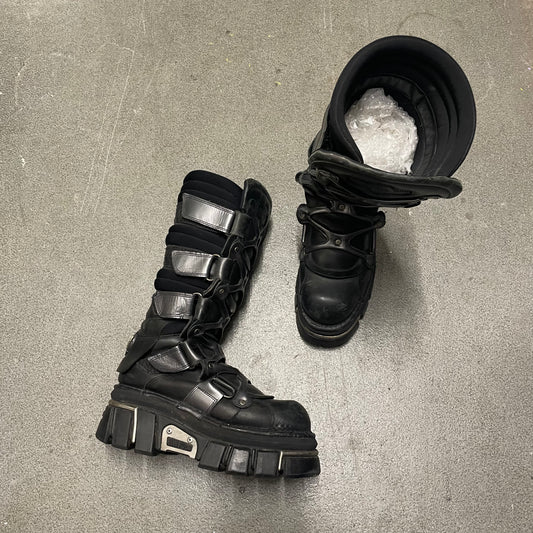 New Rock Monster Strap Grill Boots