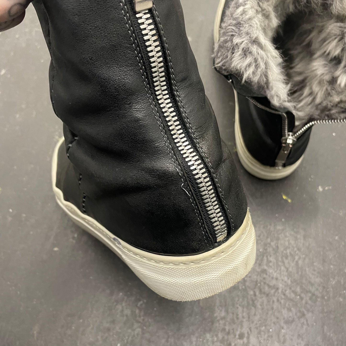 Incarnation Linea-F Horse Leather Backzip Sneaker