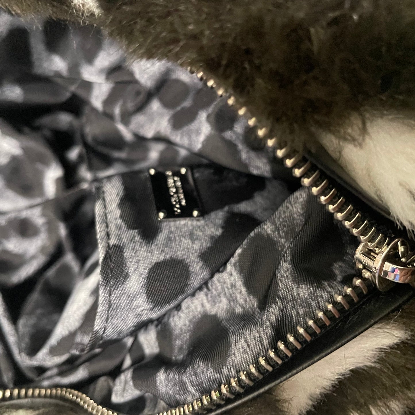 Dolce & Gabbana AW17 Faux Fur + Leather Zebra Plush Bag