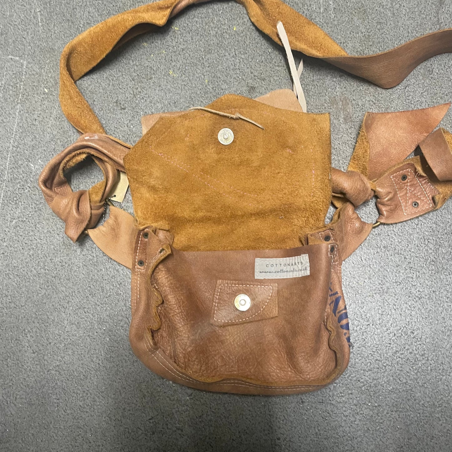 Vintage Leather Button Bag