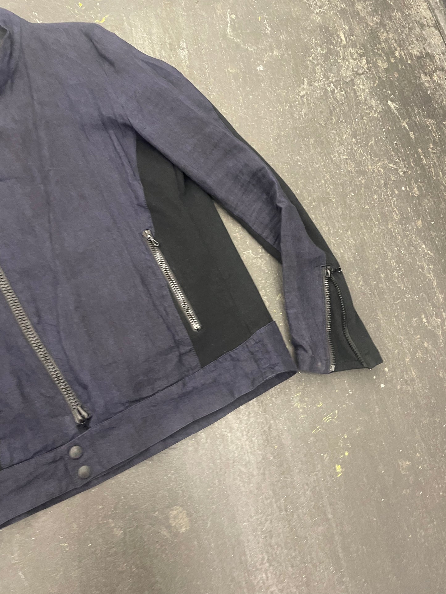 Rip Van Winkle Linen Moto Jacket