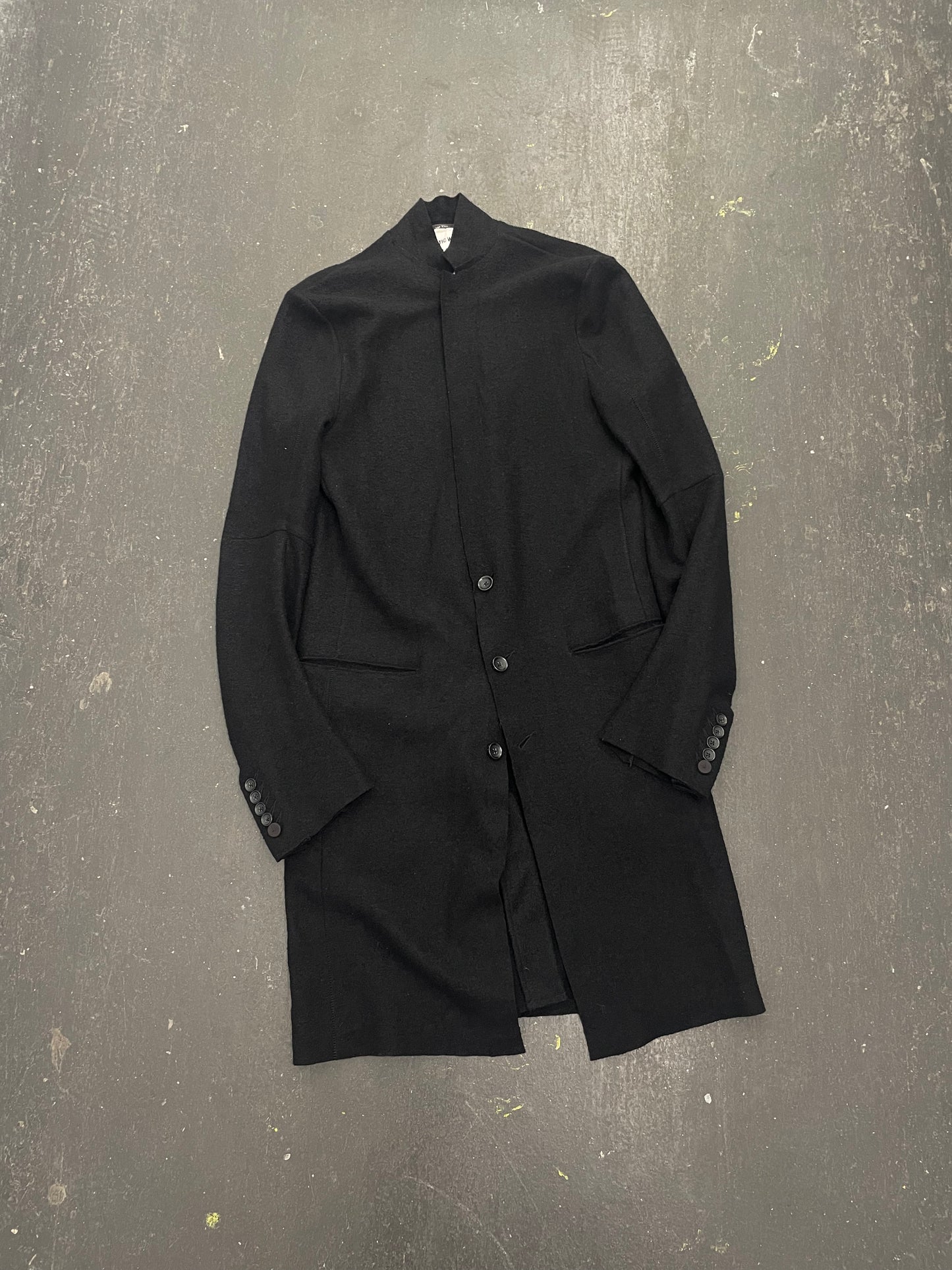 Gene Par Yukio Mishiba Overlock Wool Coat