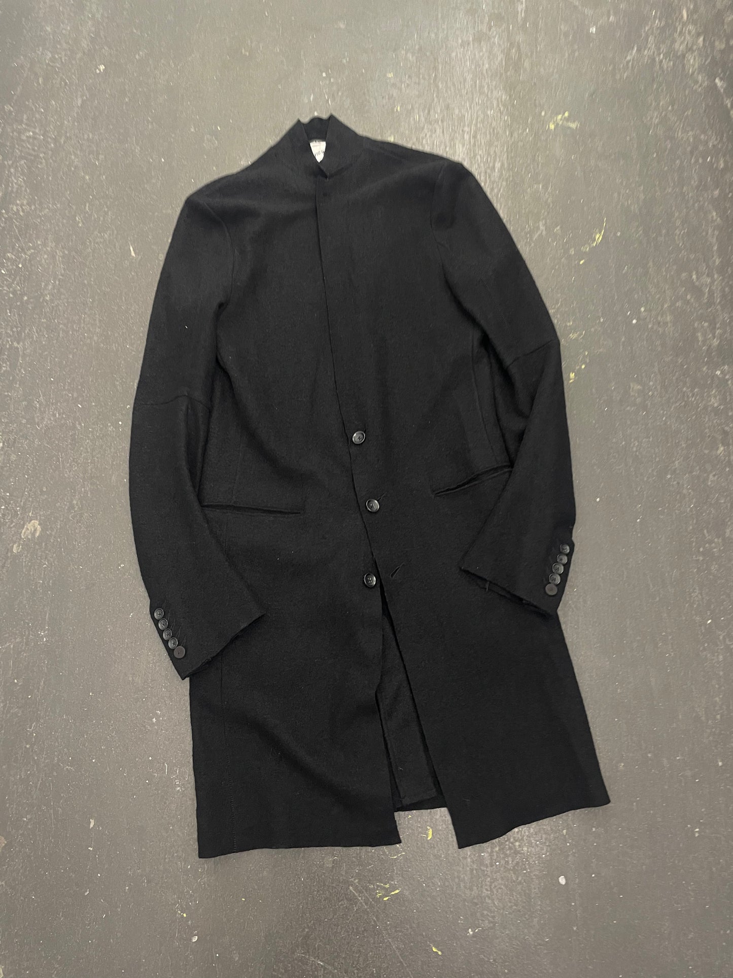 Gene Par Yukio Mishiba Overlock Wool Coat