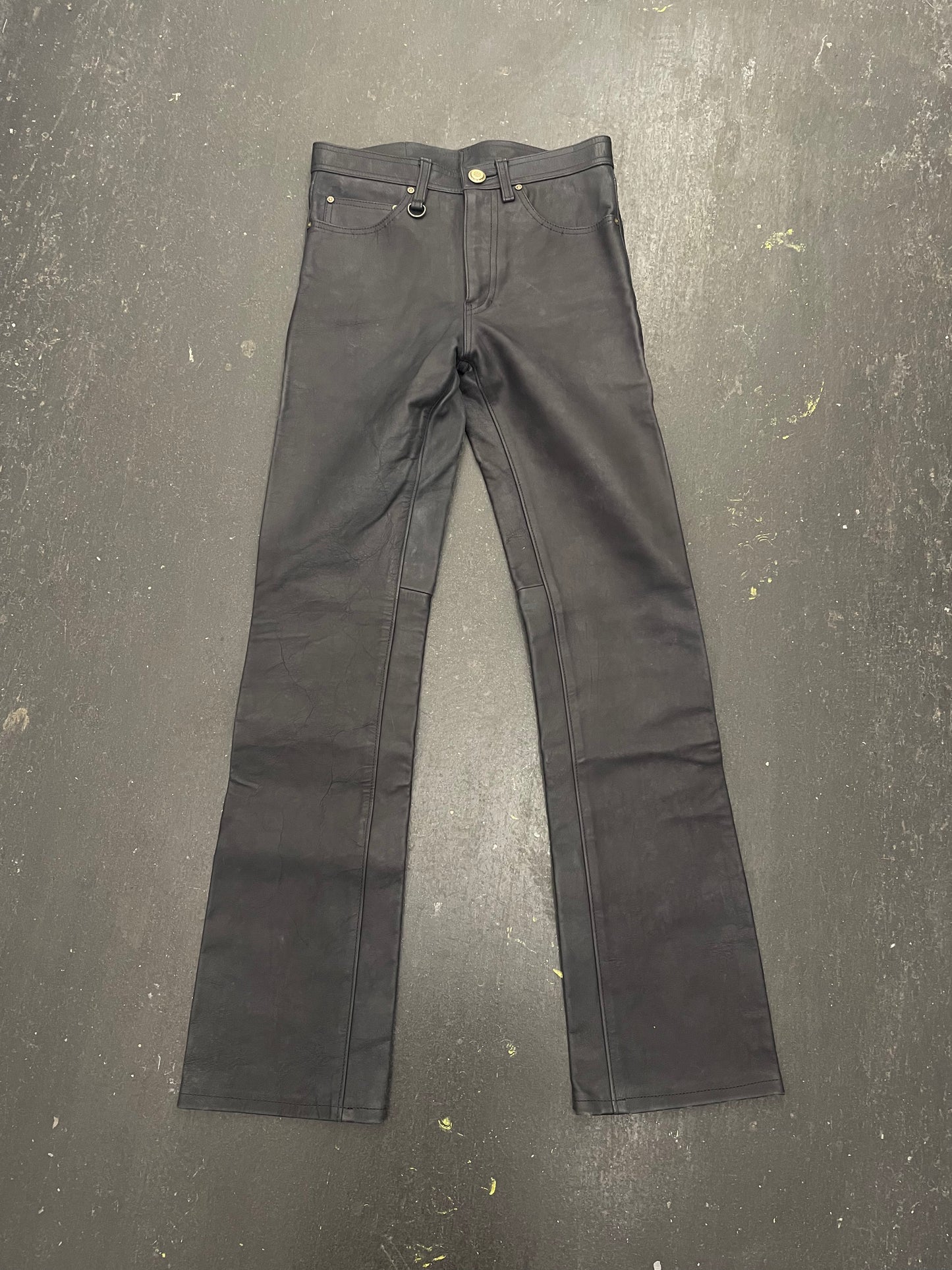 Obelisk Horse Leather Flare Trouser