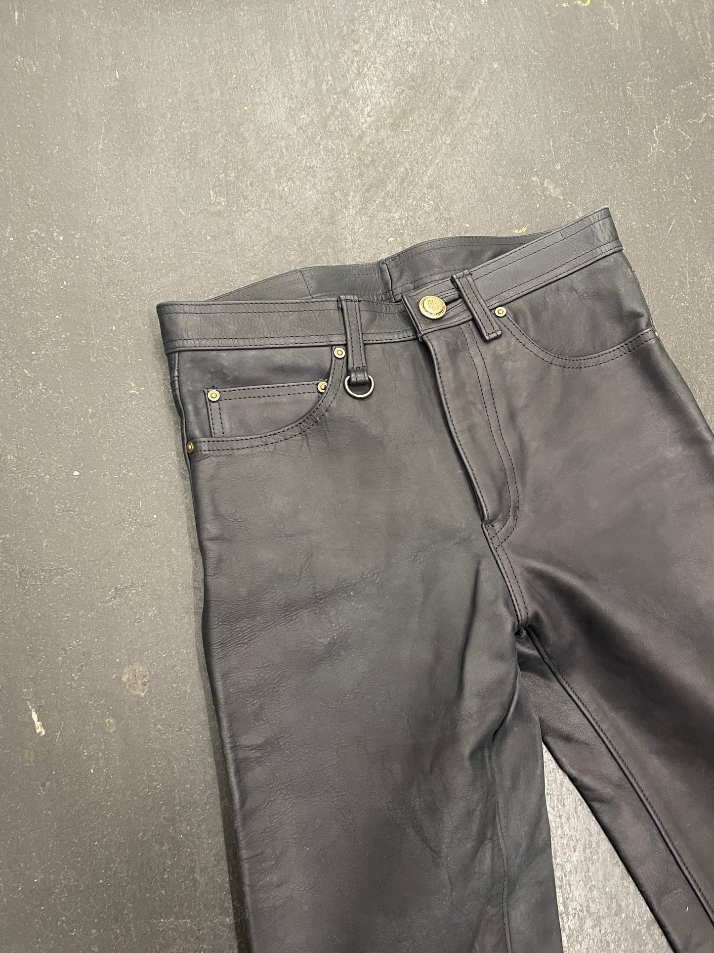 Obelisk Horse Leather Flare Trouser