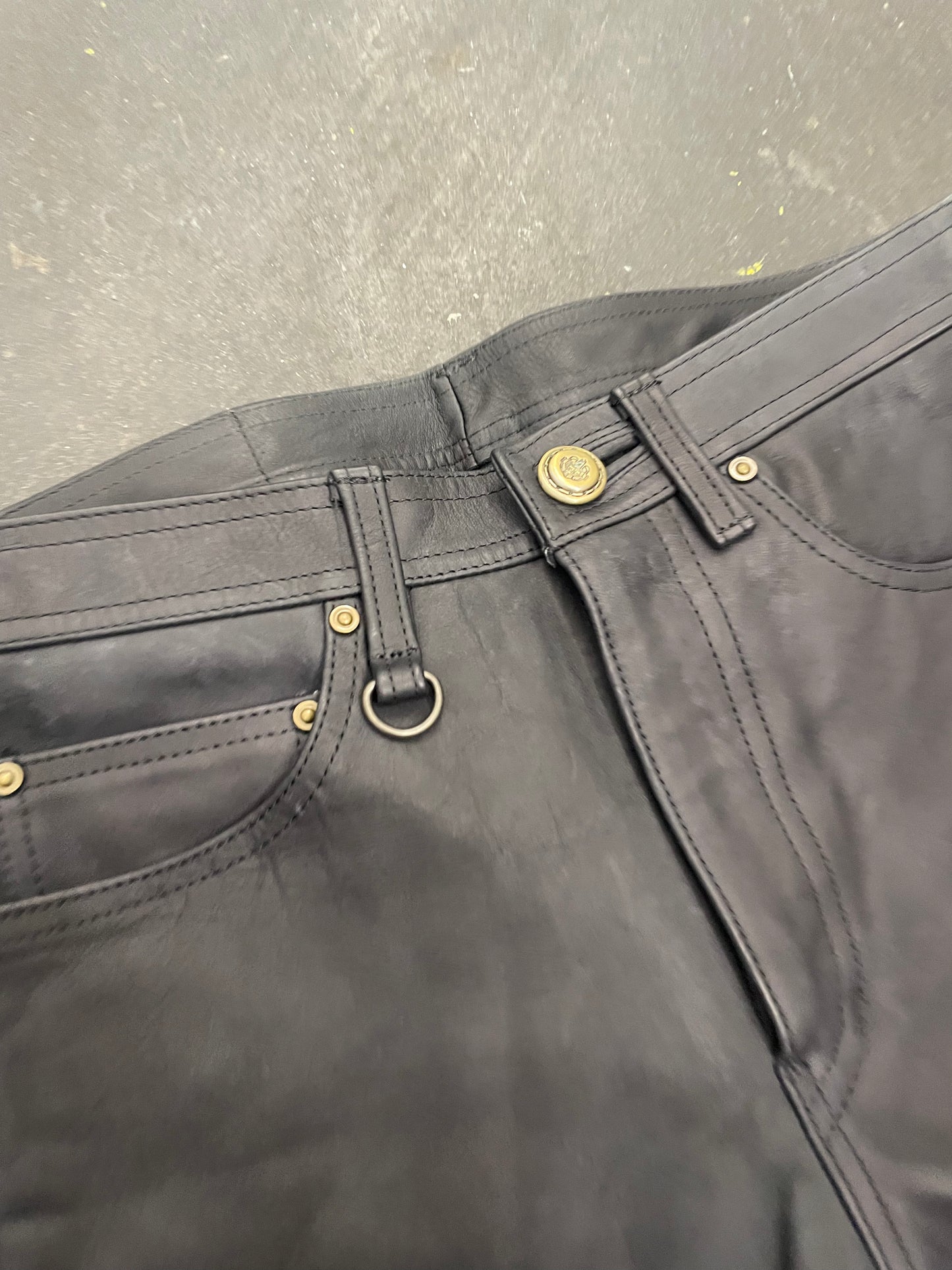 Obelisk Horse Leather Flare Trouser