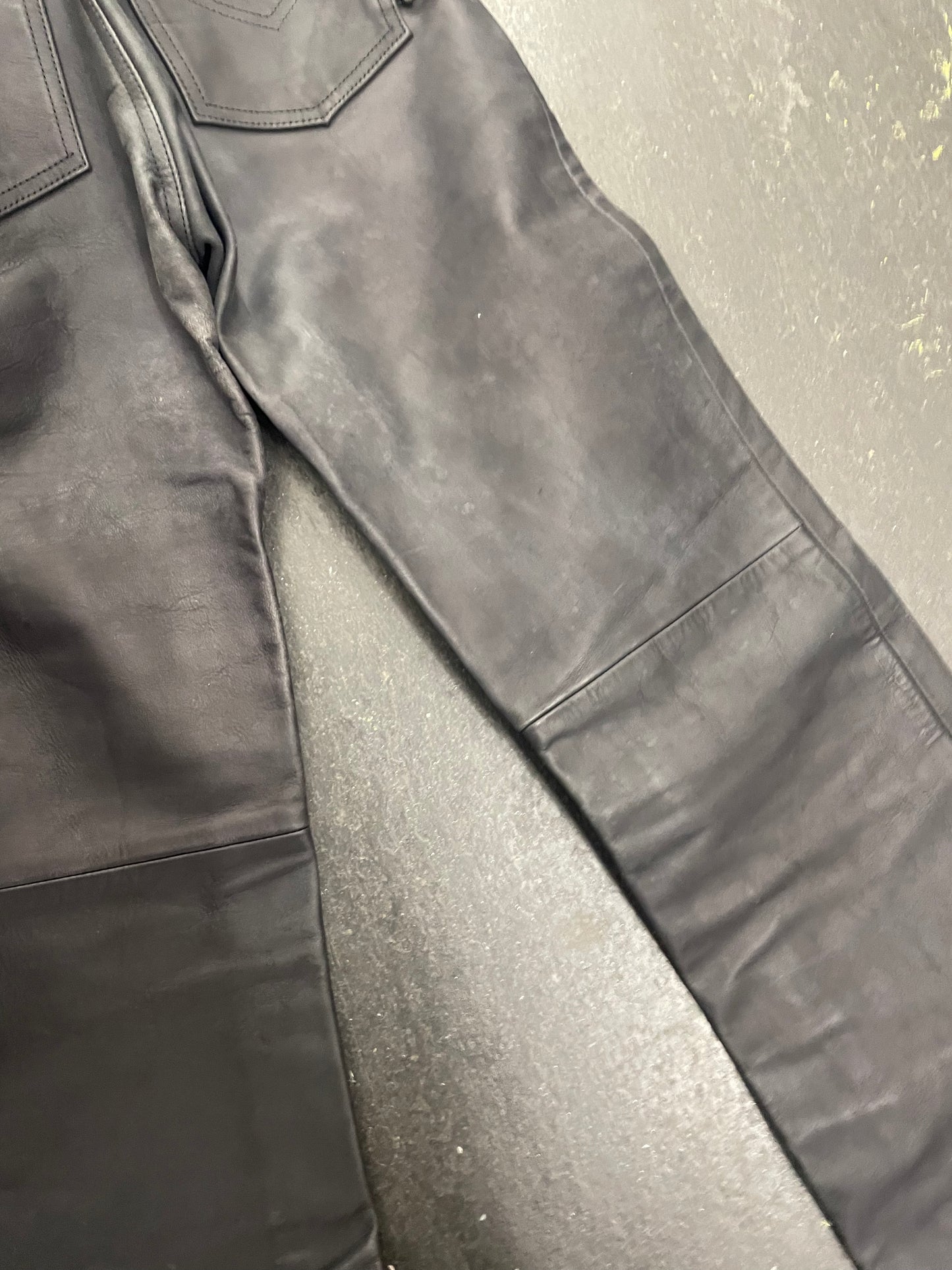 Obelisk Horse Leather Flare Trouser