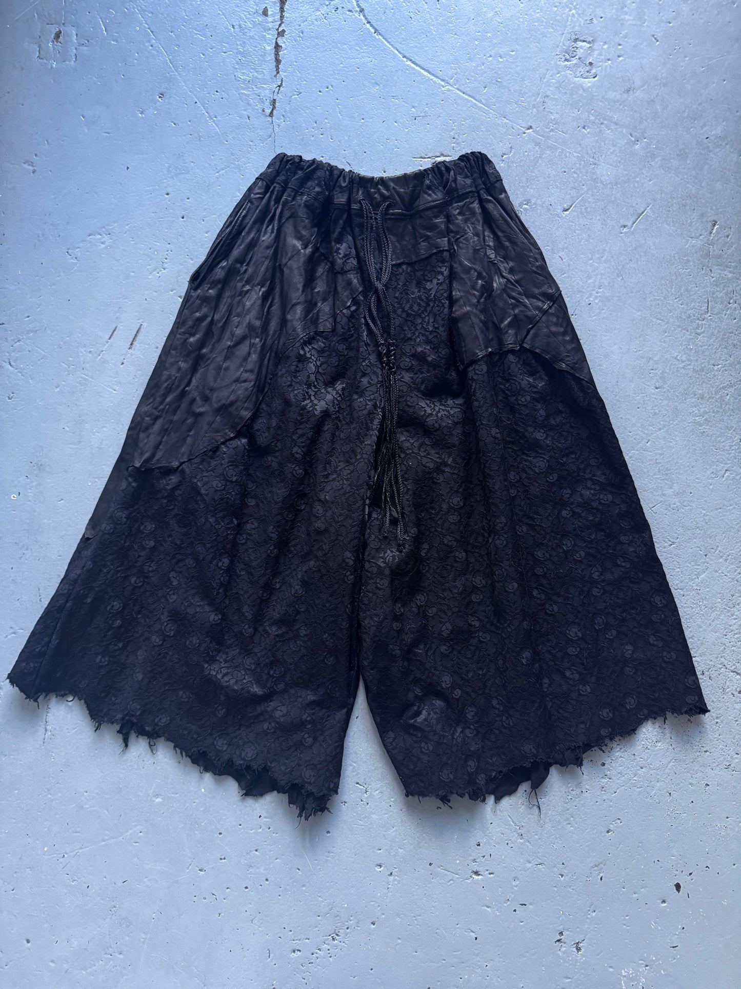 shohei takamiya leather patched lace pant