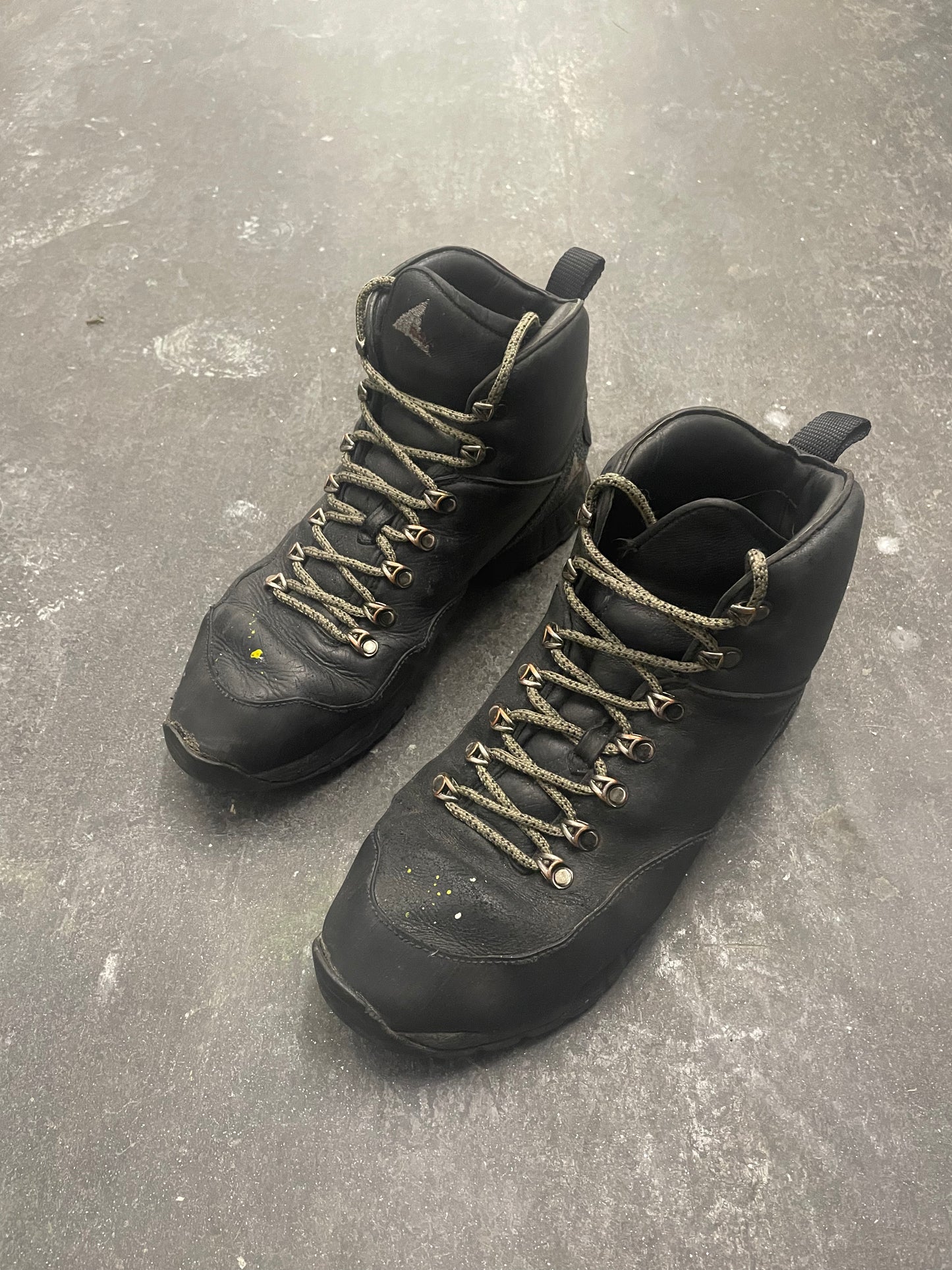 Roa Andreas Waxed Leather Paint Splatter Boot