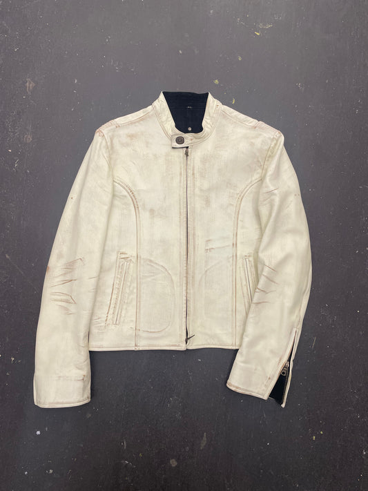 Isaac Sellam Experience Paint Scratch Leather Jacket