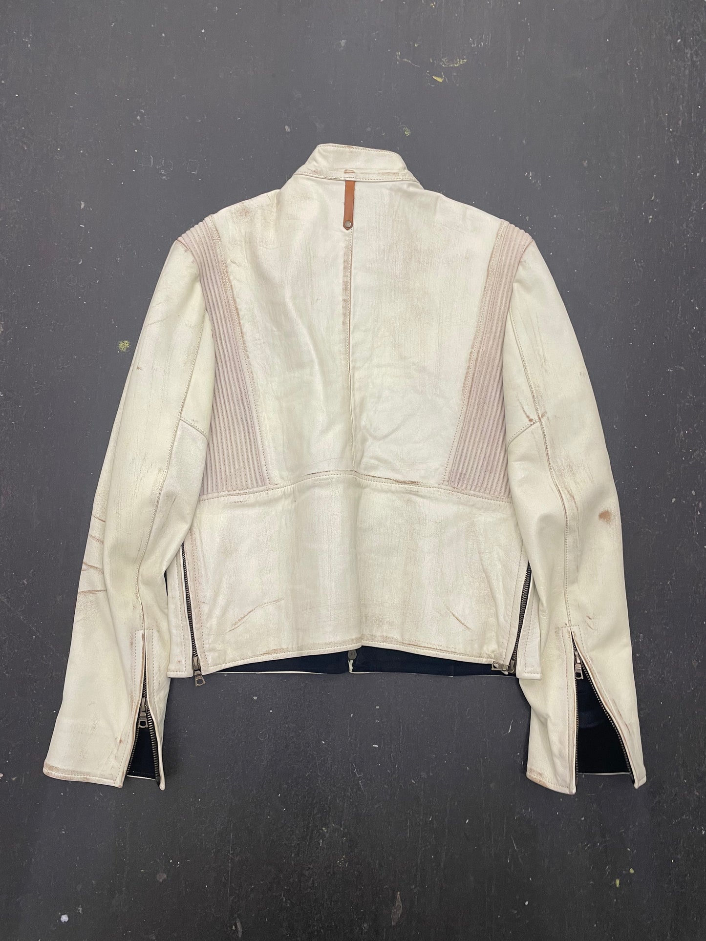 Isaac Sellam Experience Paint Scratch Leather Jacket
