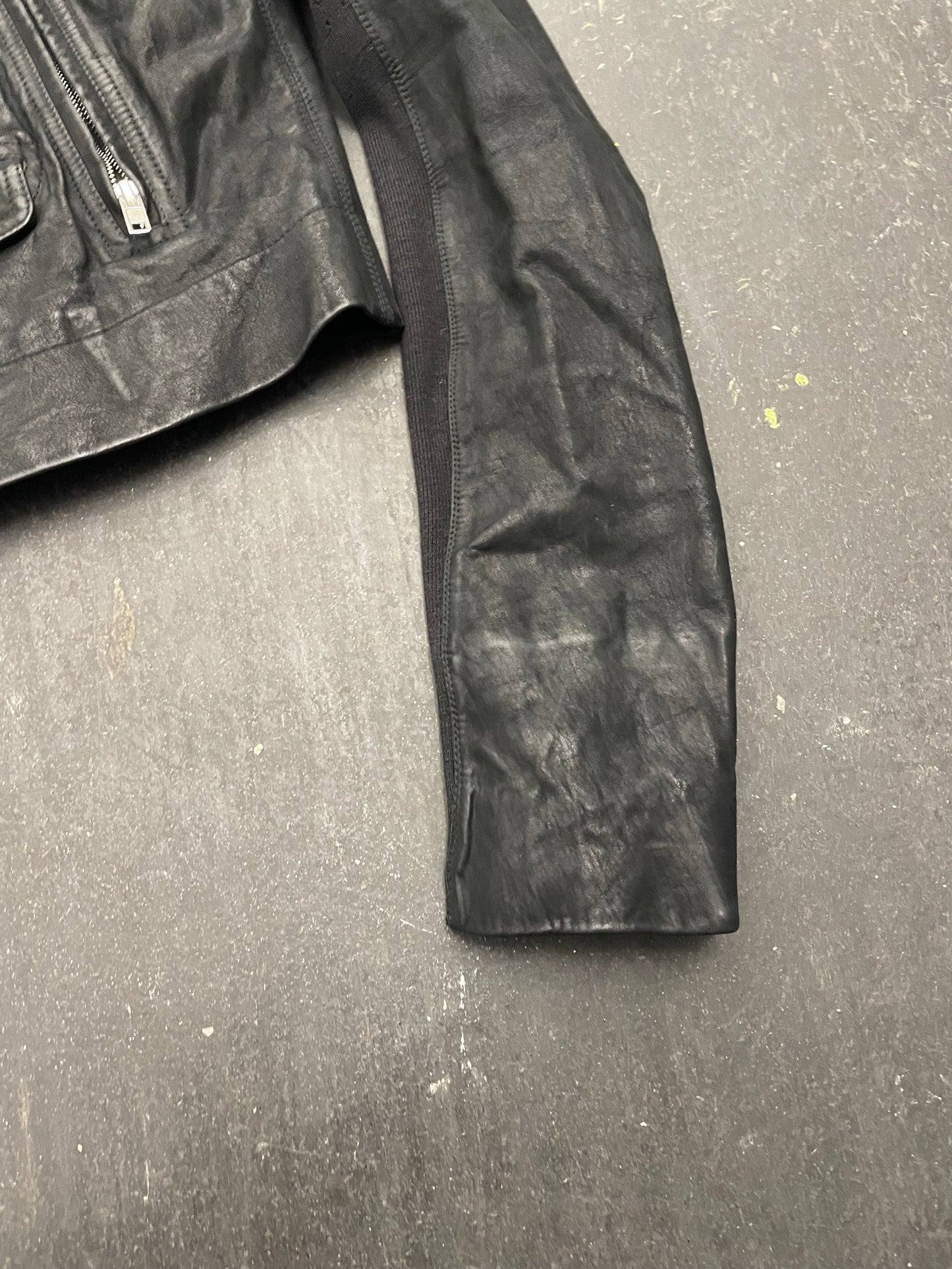 Rick Owens Asymmetric Leather Jacket